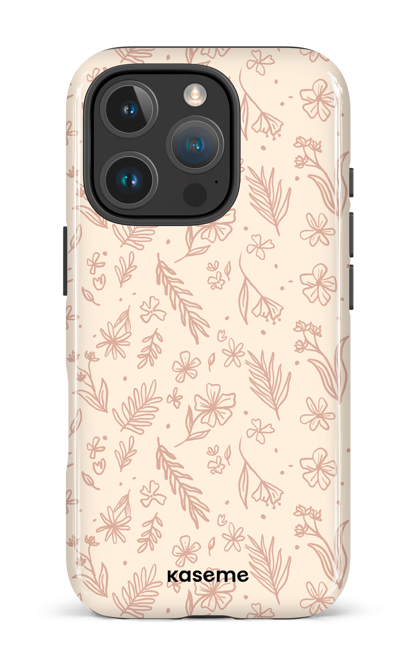 iPhone 16 Pro Impact Case Olive Branch Pink -