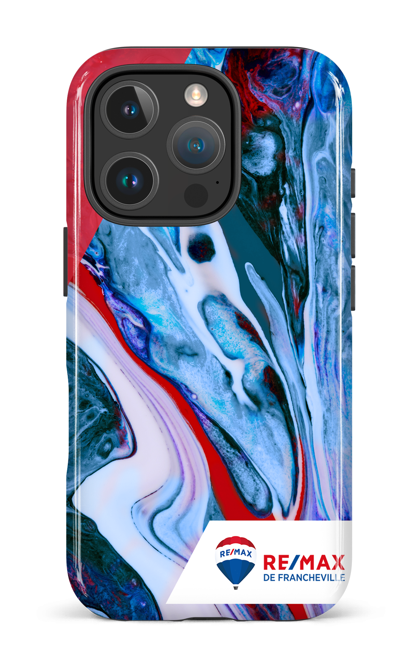 iPhone 16 Pro Impact Case Peinture marbrée claire de Francheville -