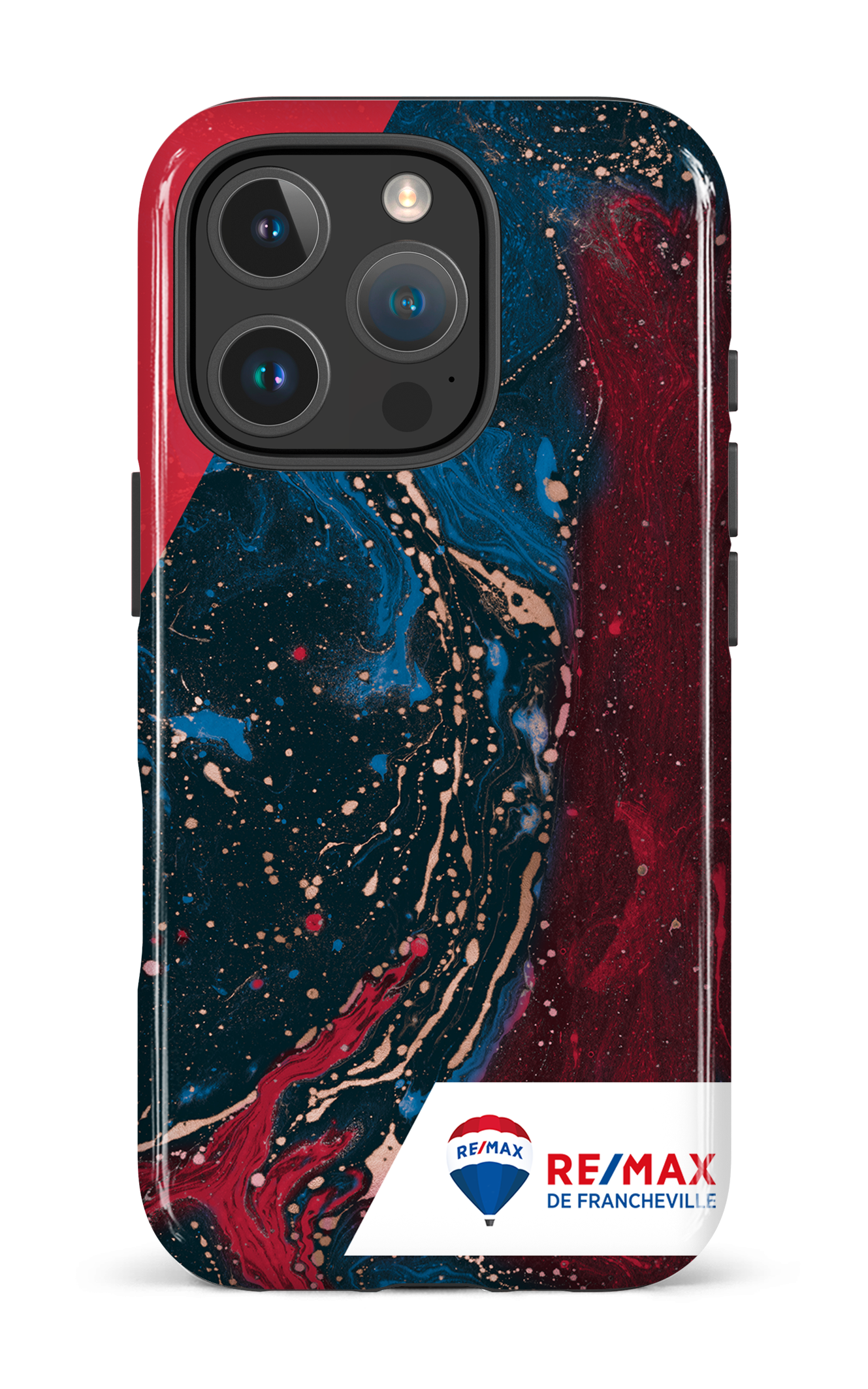 iPhone 16 Pro Impact Case Peinture marbrée sombre de Francheville -