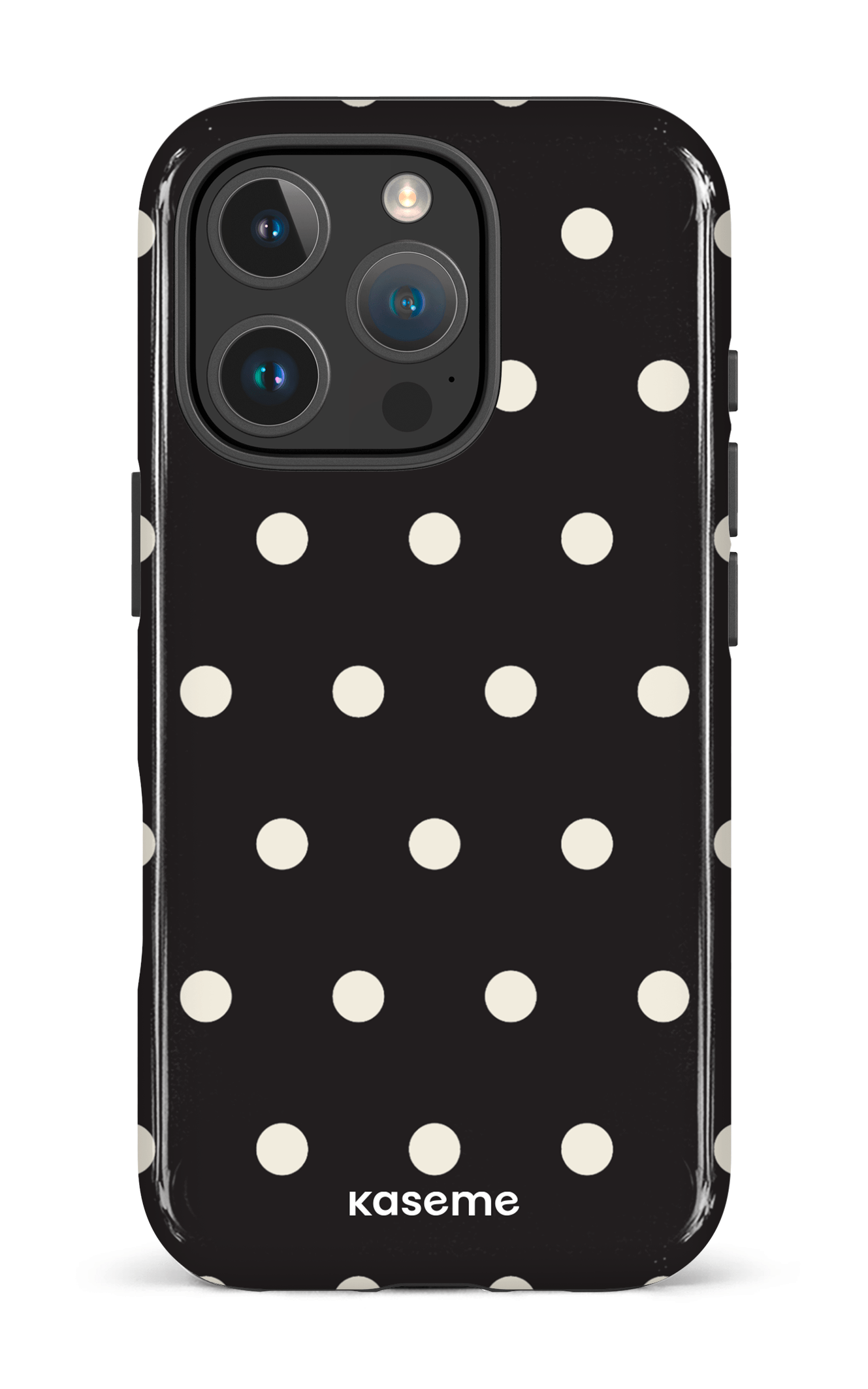 iPhone 16 Pro Impact Case Polka Black -