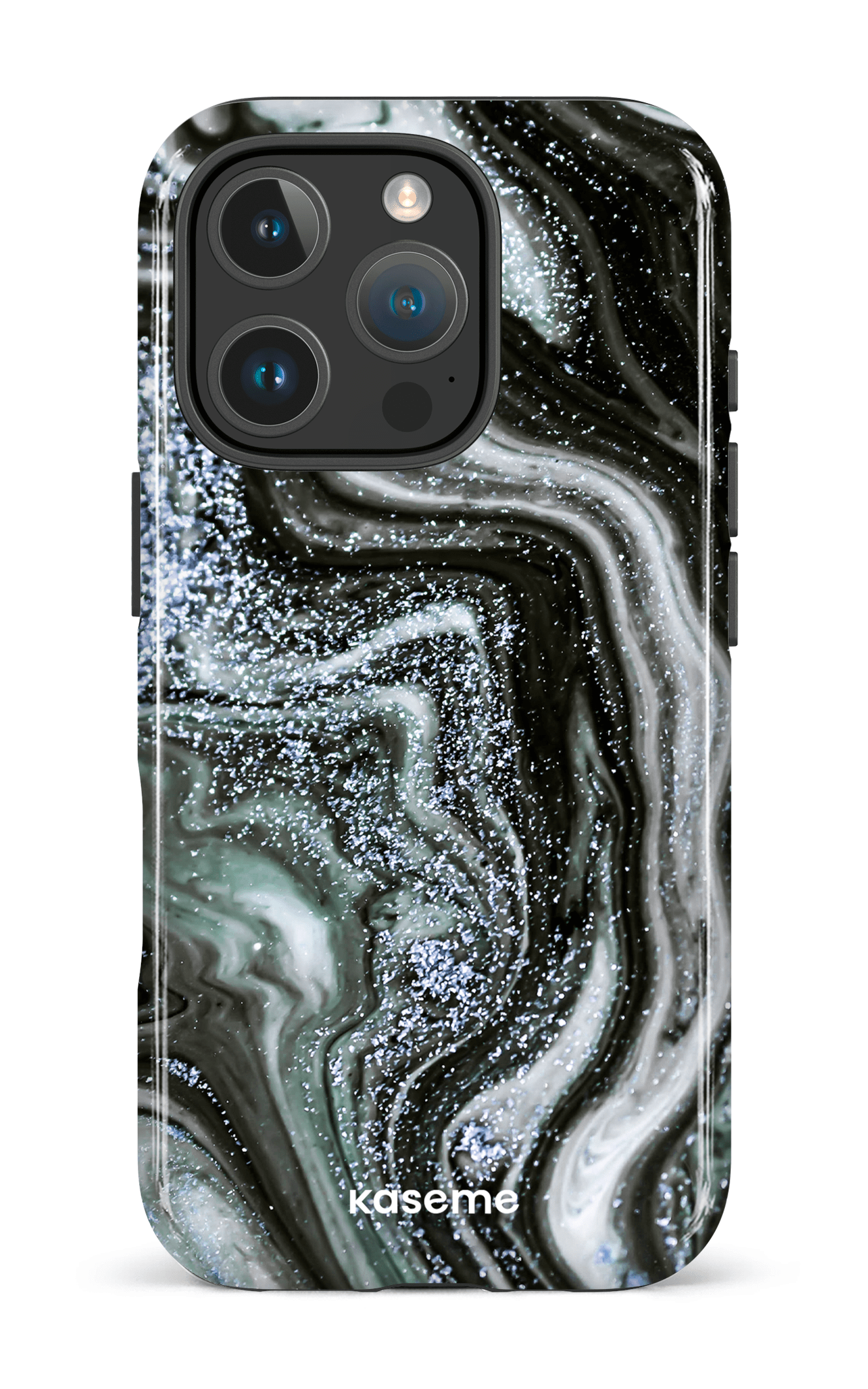 iPhone 16 Pro Impact Case Shimmering Secrets Blue -