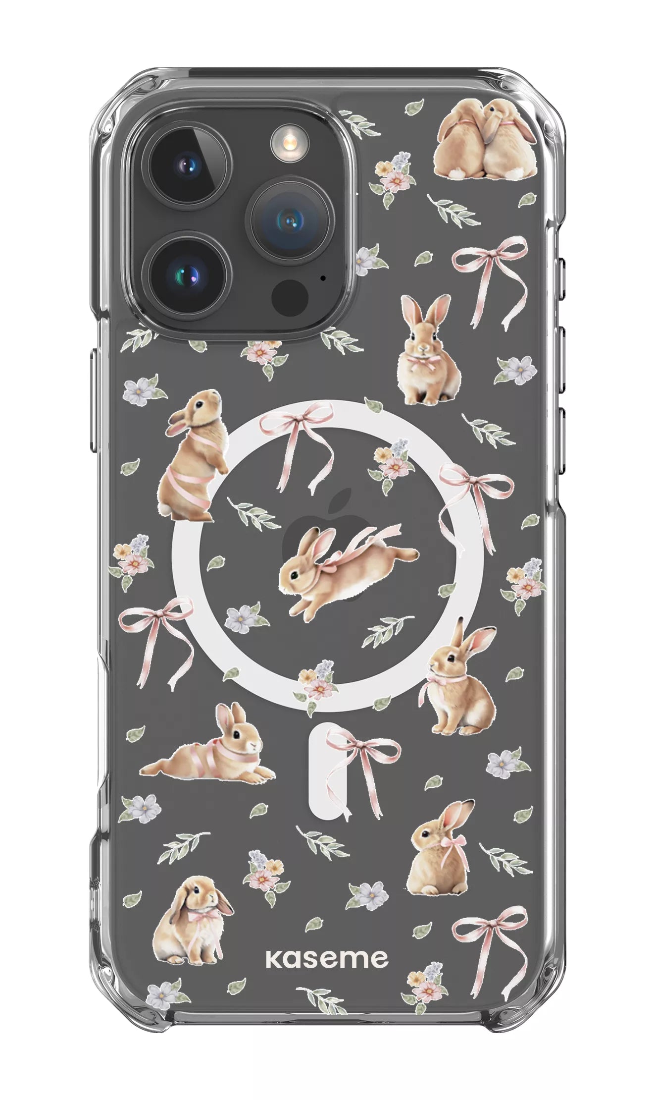 iPhone 16 Pro Max Clear Case Magsafe Bunny Bloom Clear Case -