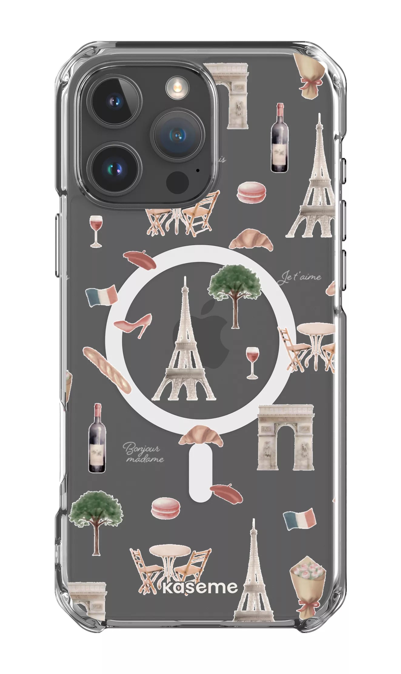 iPhone 16 Pro Max Clear Case Magsafe Je t'aime Paris Clear Case -
