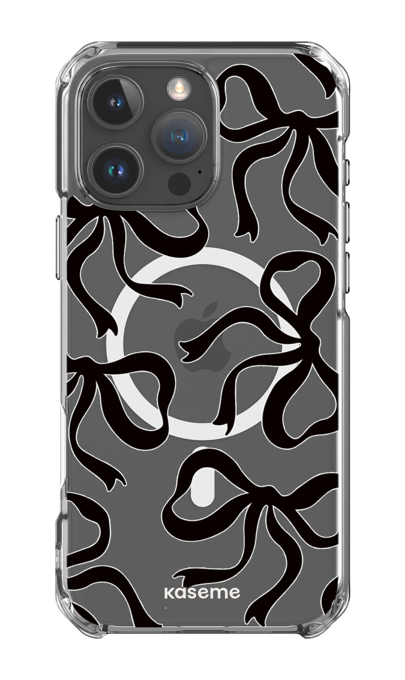 iPhone 16 Pro Max Clear Case Magsafe Lace Black Clear Case -