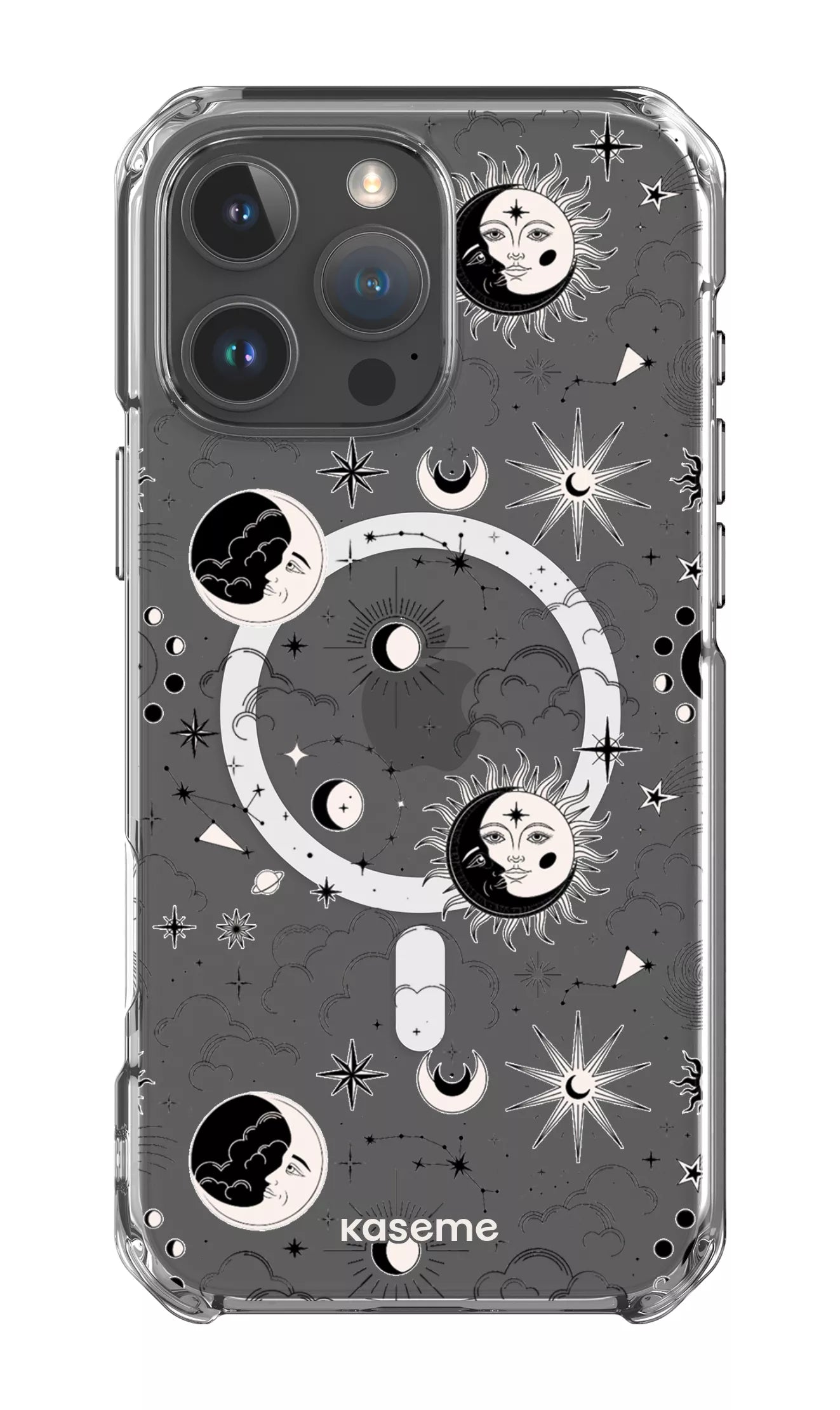 iPhone 16 Pro Max Clear Case Magsafe Milky Way Black Clear Case -