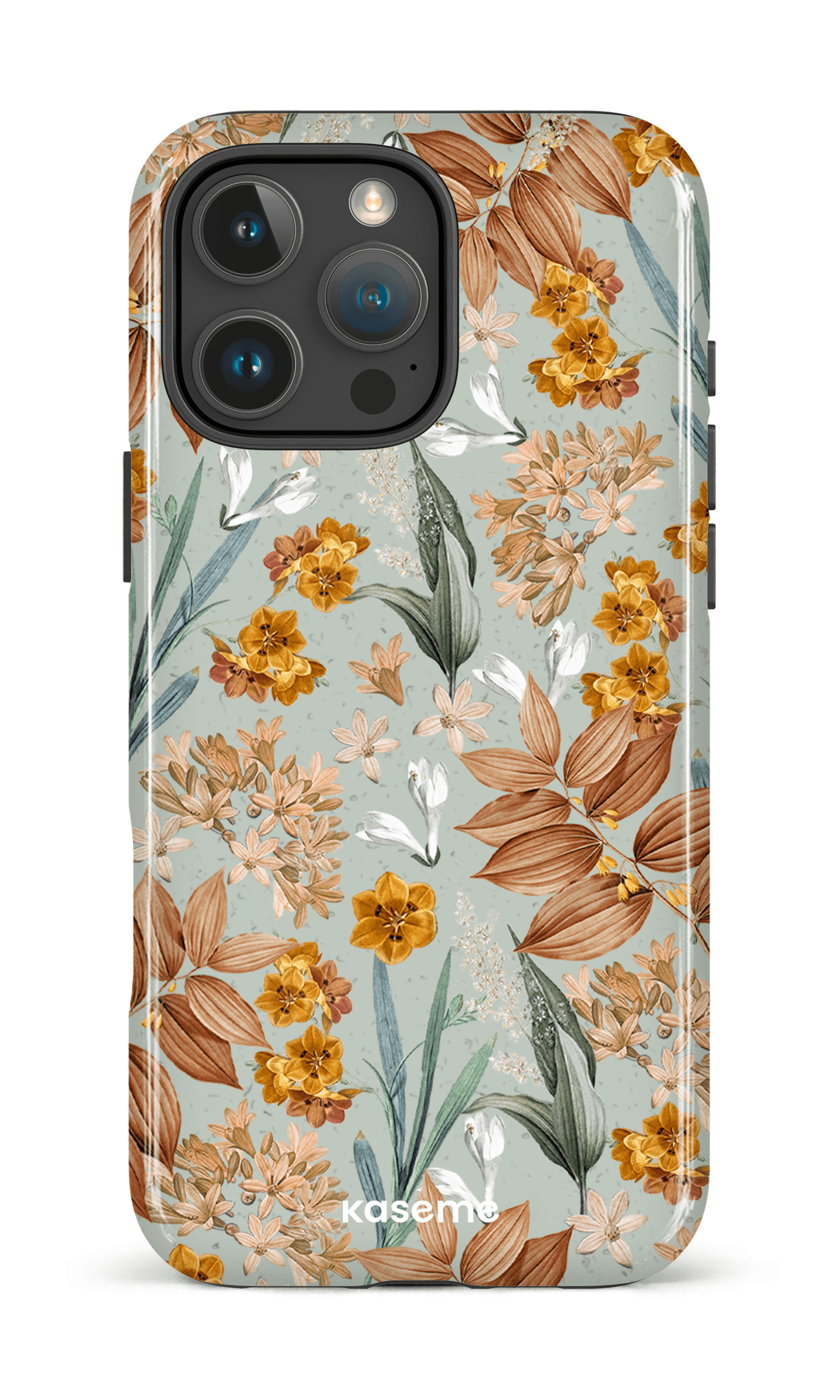 iPhone 16 Pro Max Impact Case Autumn Leaves Blue -