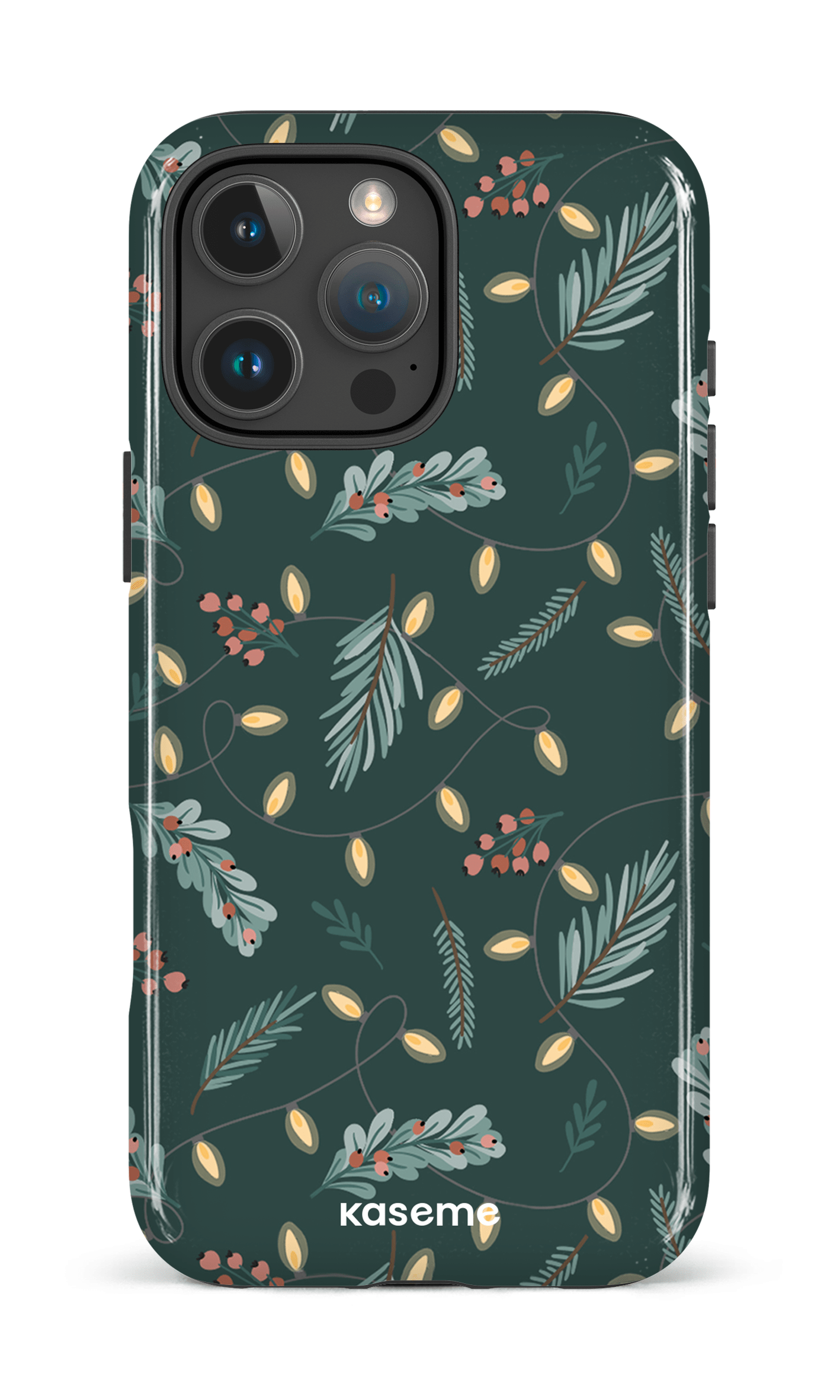 iPhone 16 Pro Max Impact Case Cozy winter night green -