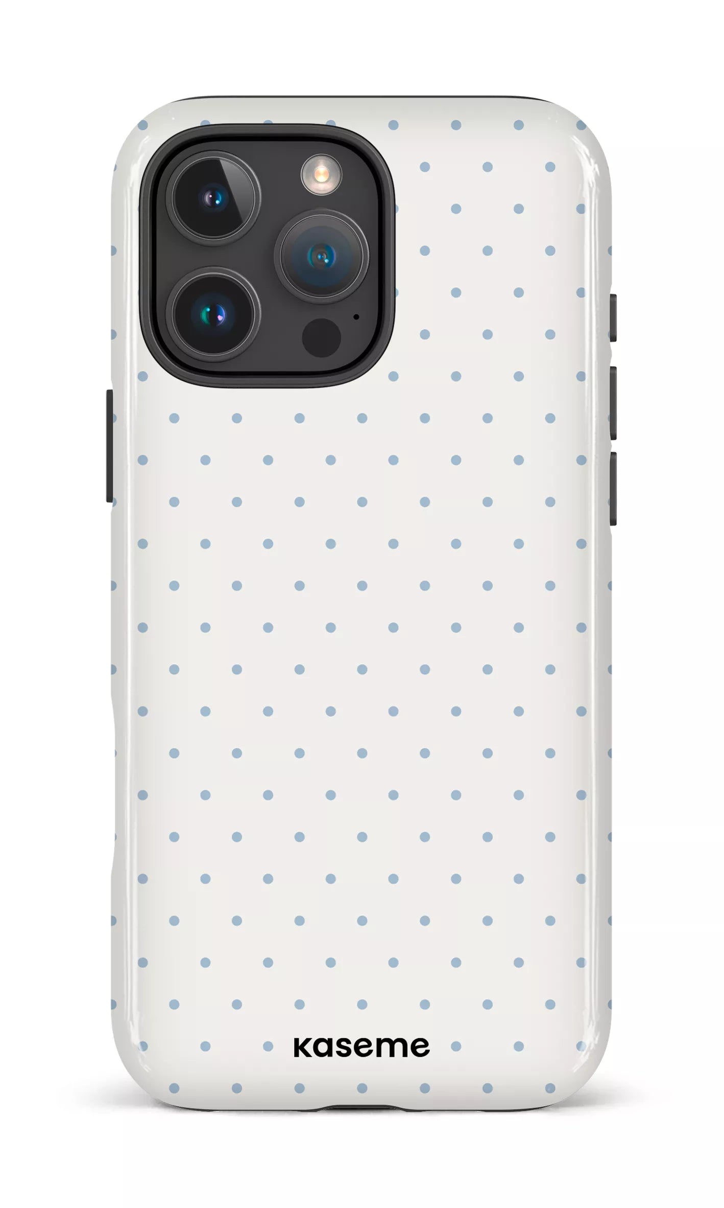 iPhone 16 Pro Max Impact Case Ditsy White & Blue -