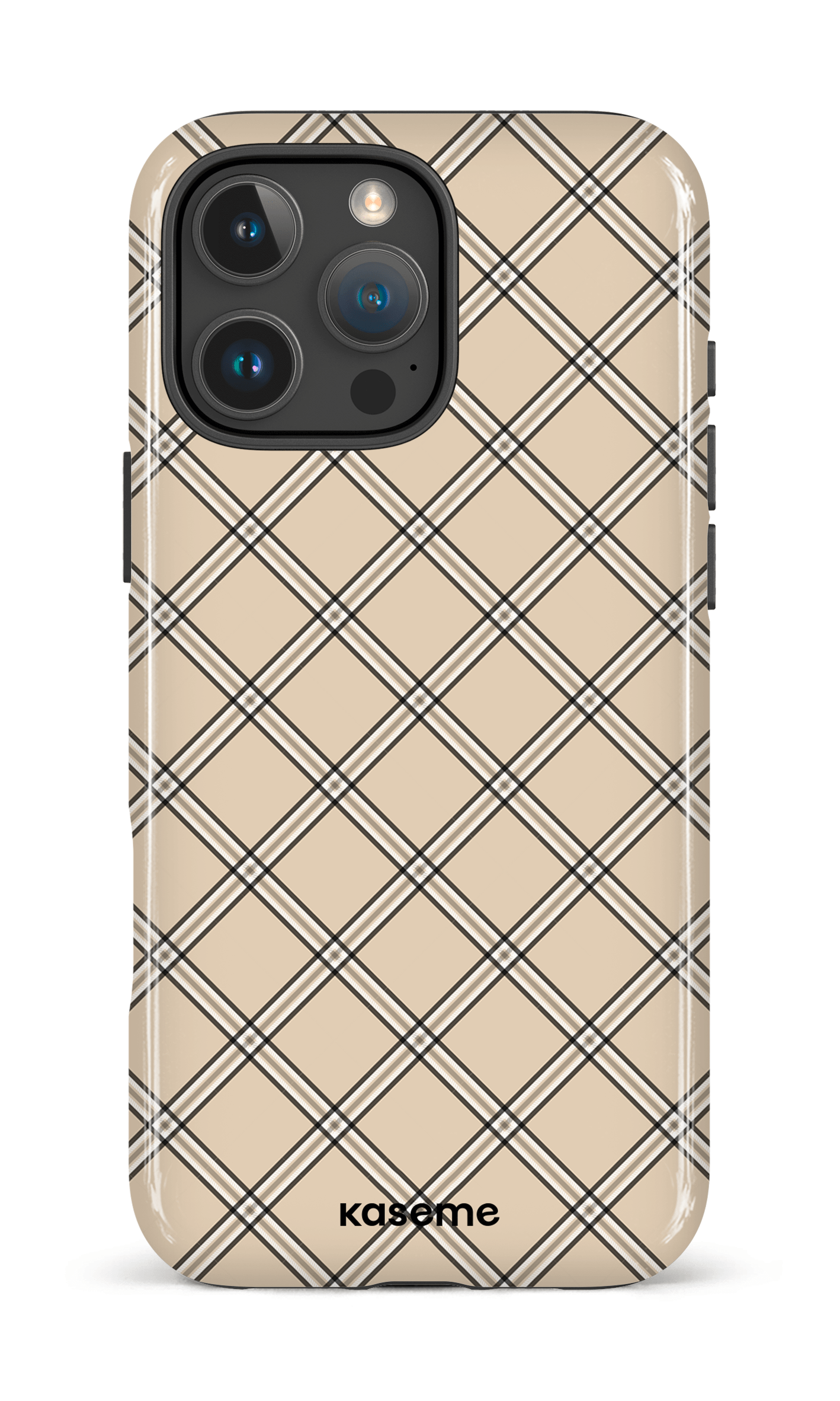iPhone 16 Pro Max Impact Case Flannel Beige -