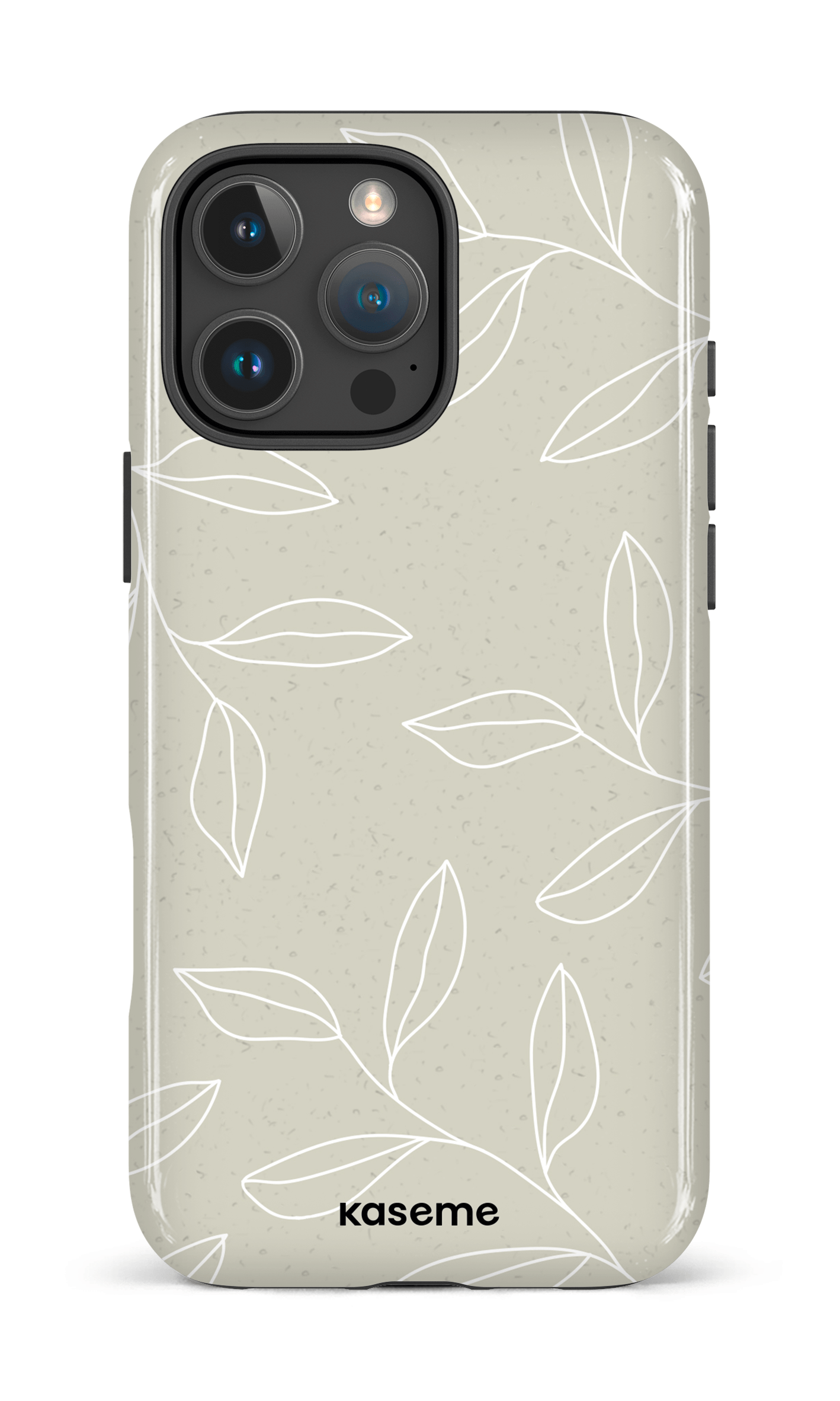 iPhone 16 Pro Max Impact Case Gloomy Beige and White -