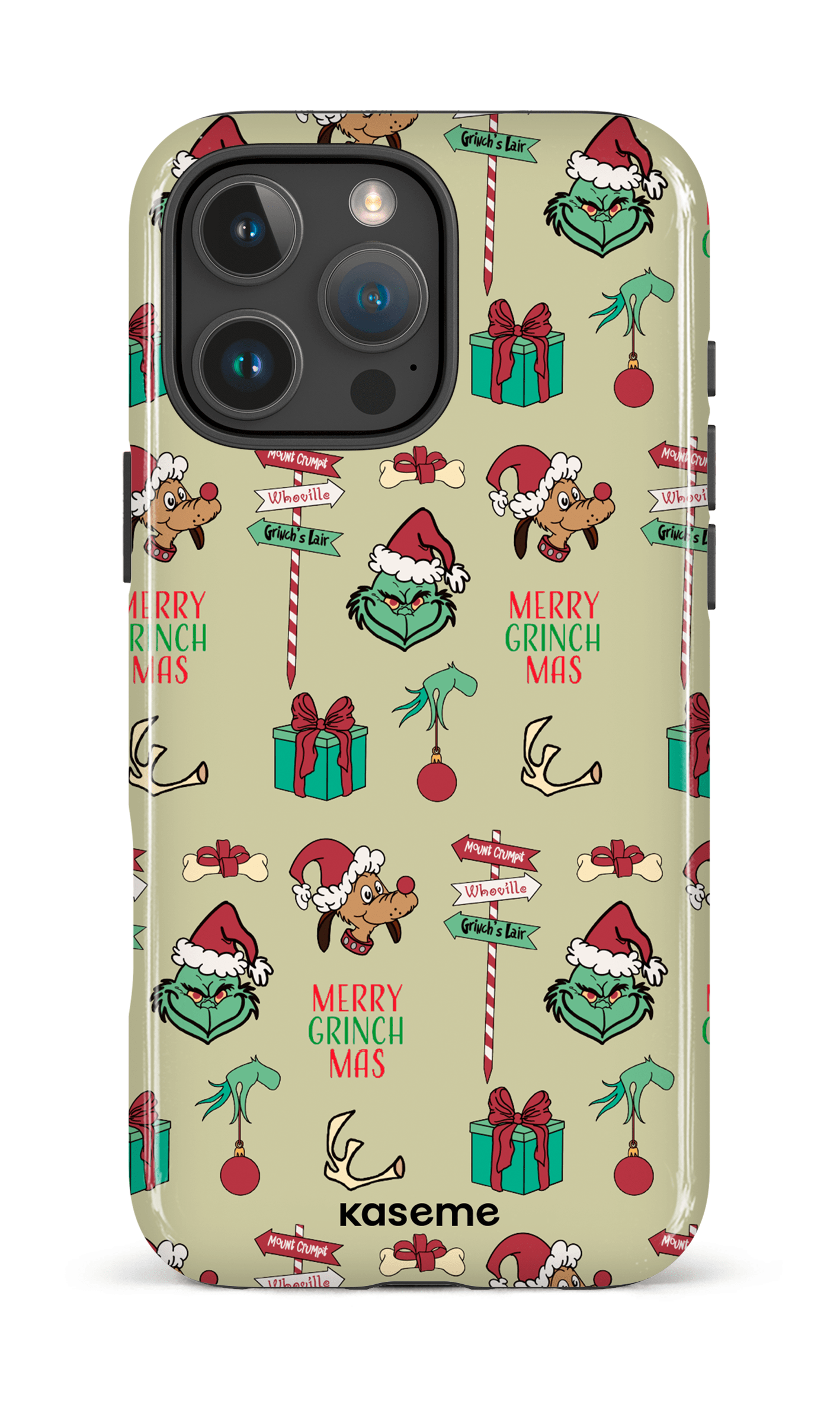 iPhone 16 Pro Max Impact Case Grinchmas -