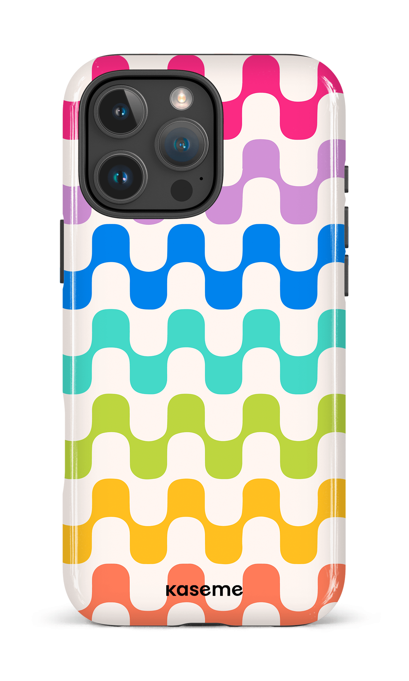 iPhone 16 Pro Max Impact Case Hippy Rainbow -