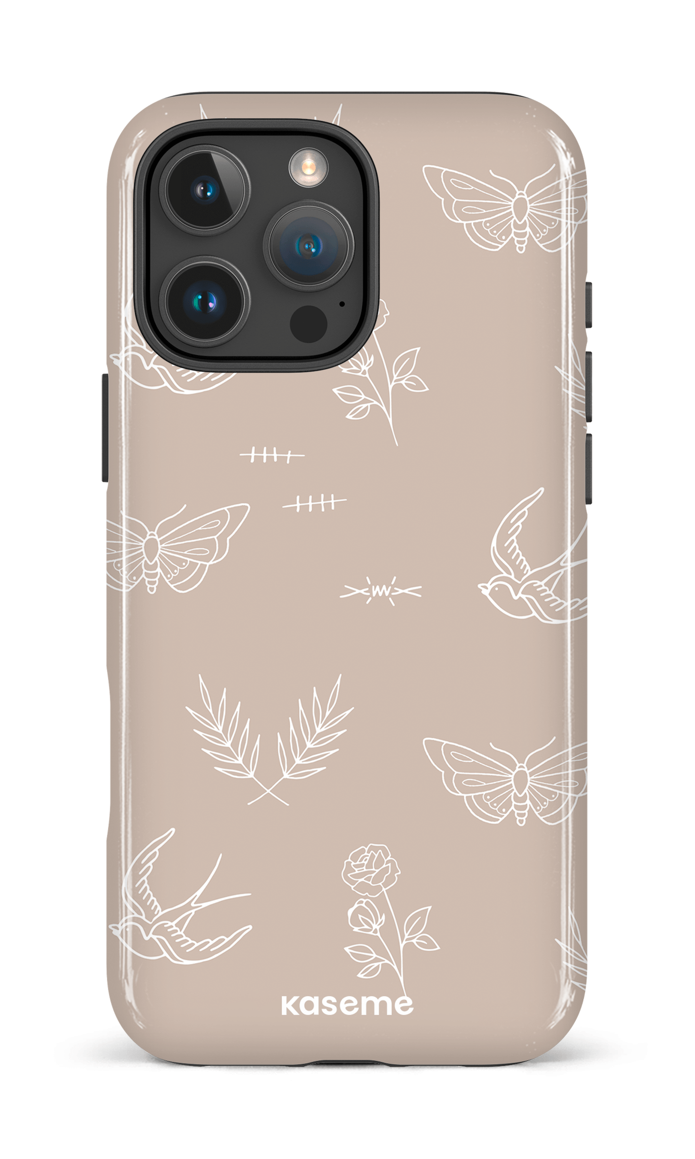 iPhone 16 Pro Max Impact Case Ink beige -
