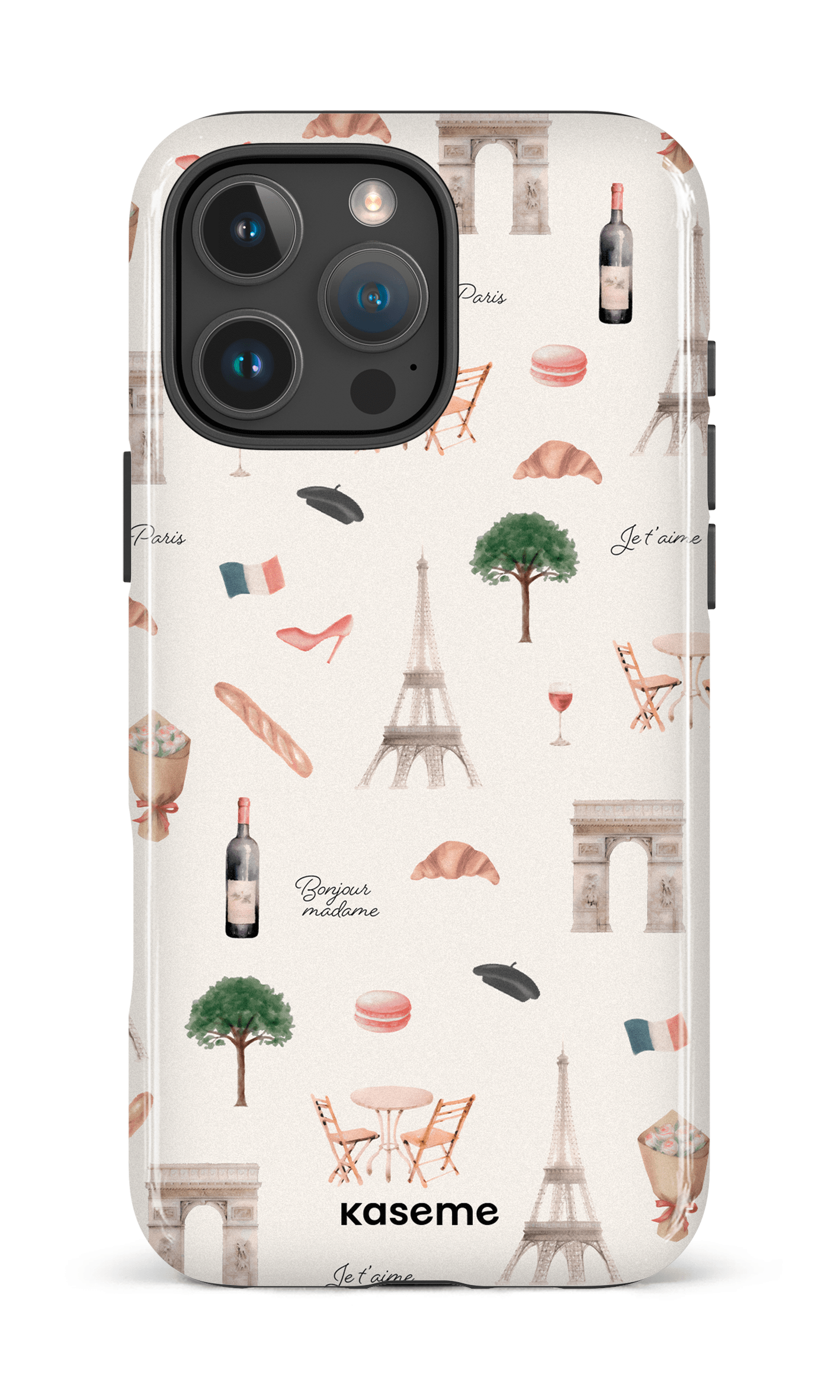 iPhone 16 Pro Max Impact Case Je t'aime Paris -