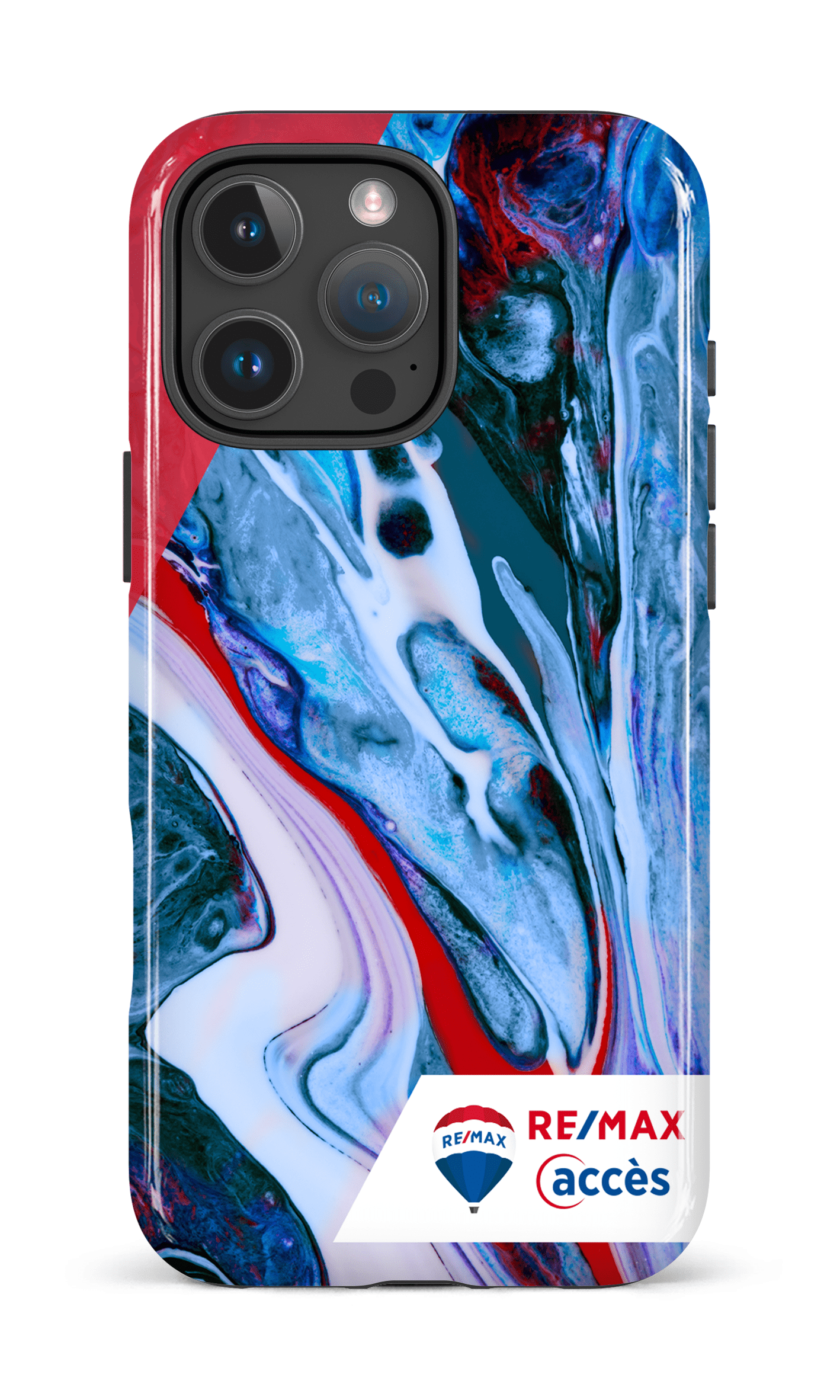 iPhone 16 Pro Max Impact Case Peinture marbrée claire -