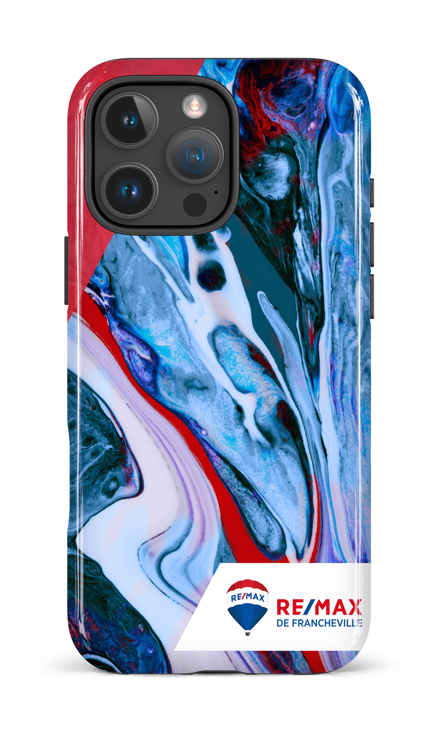 iPhone 16 Pro Max Impact Case Peinture marbrée claire de Francheville -