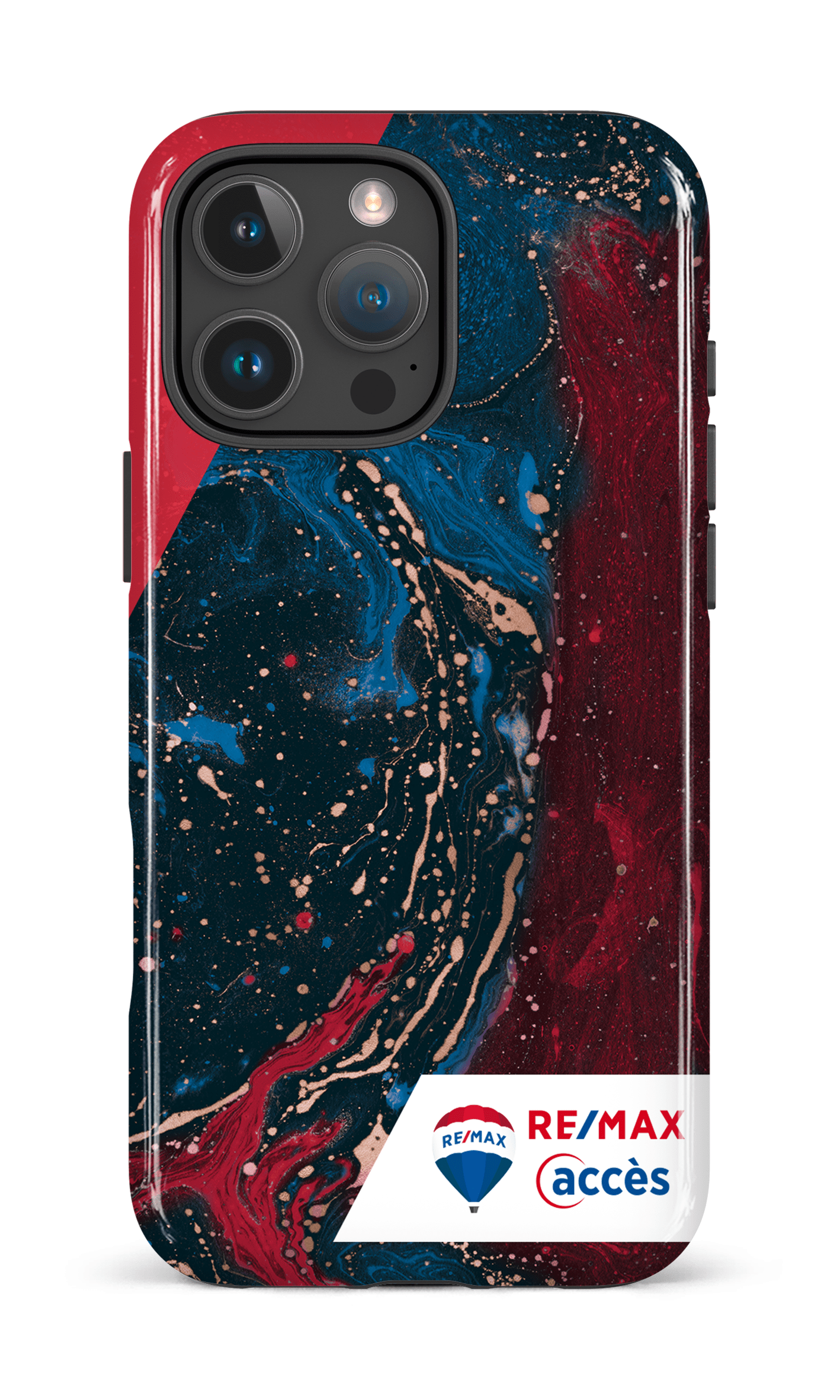 iPhone 16 Pro Max Impact Case Peinture marbrée sombre -