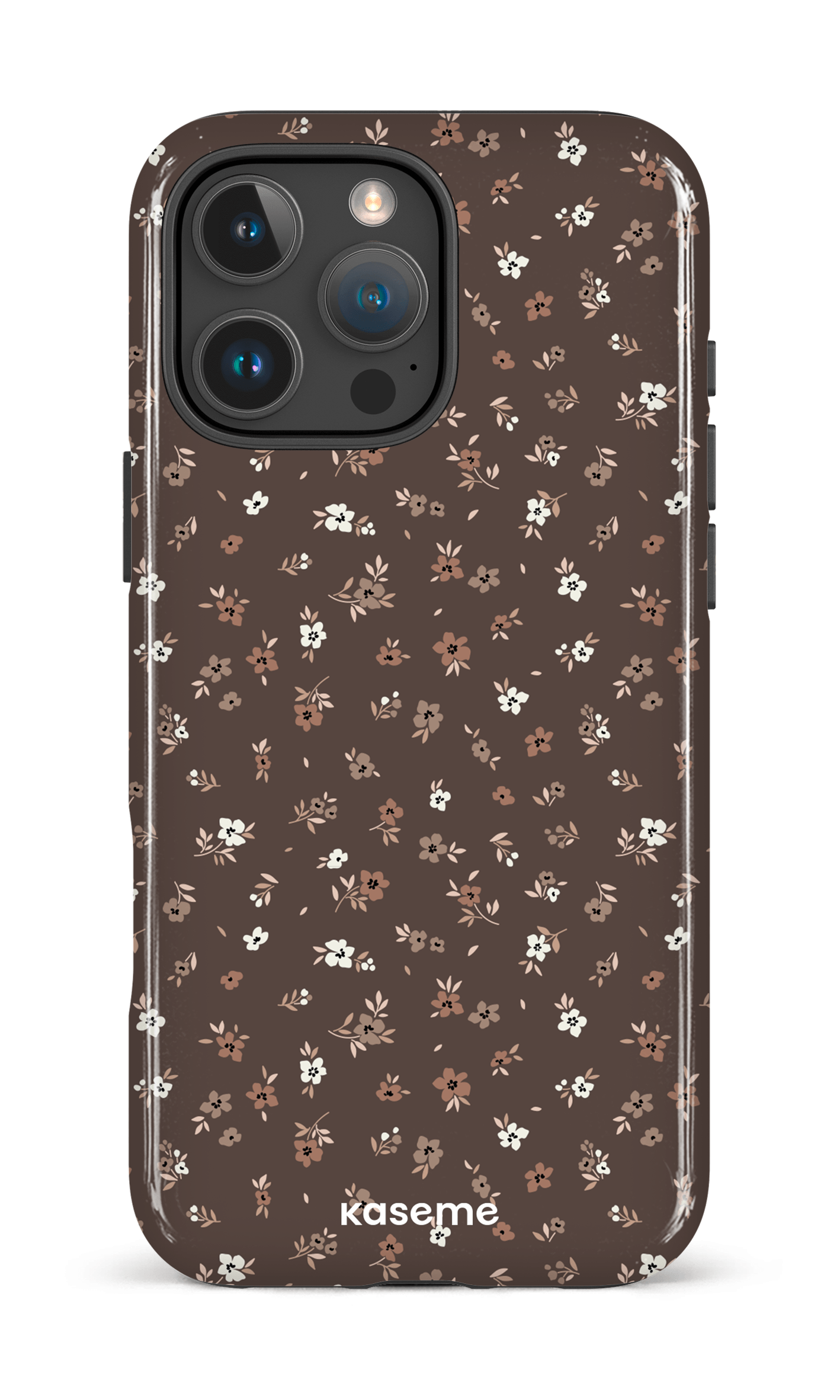 iPhone 16 Pro Max Impact Case Porcelain blossom Mocha -