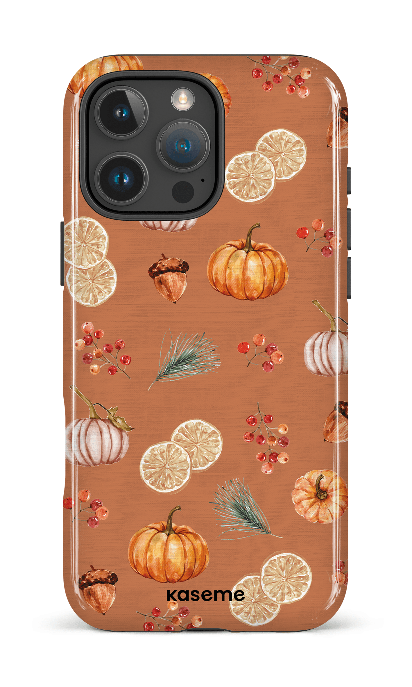 iPhone 16 Pro Max Impact Case Pumpkin Garden Orange -