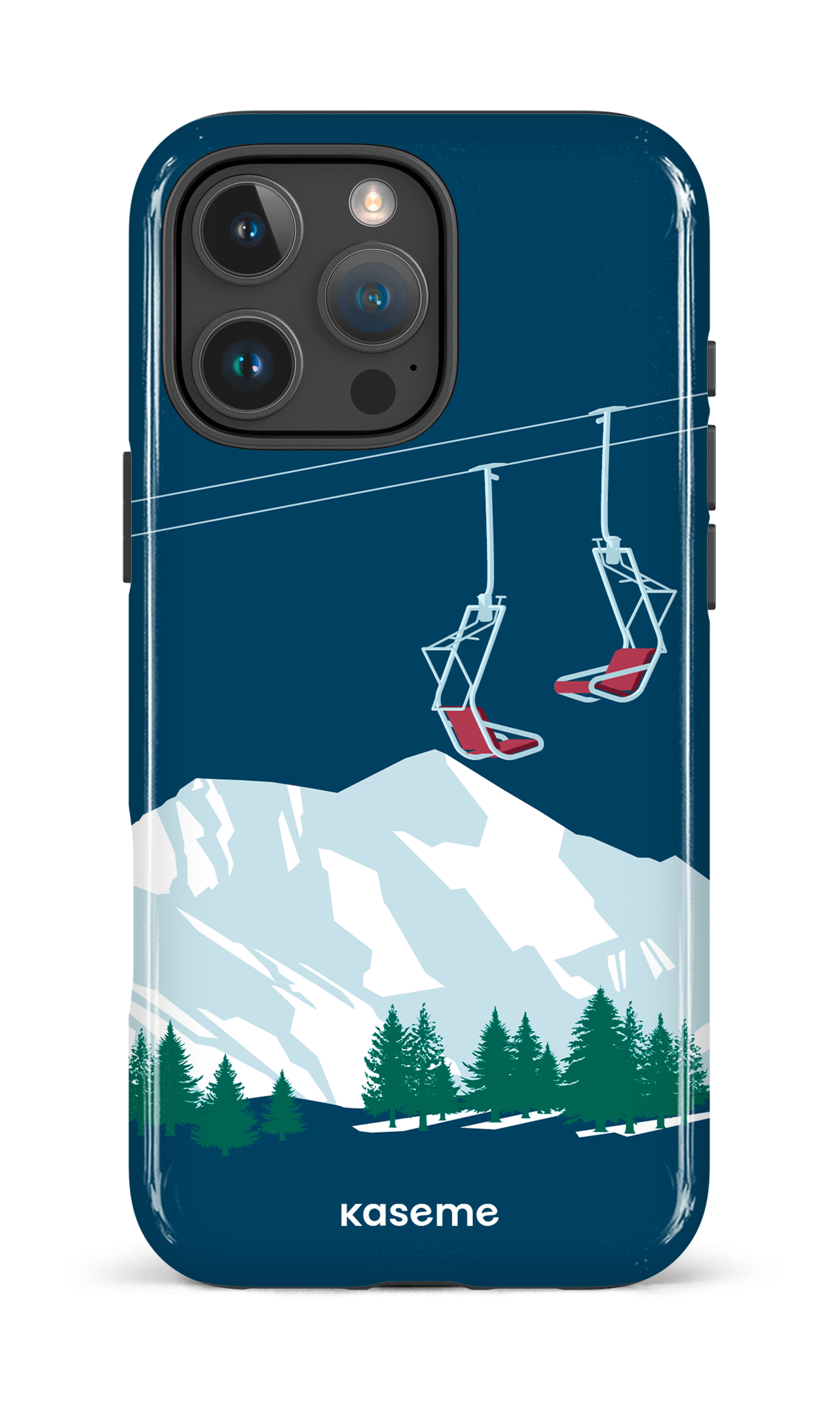 iPhone 16 Pro Max Impact Case Ski Lift Blue -