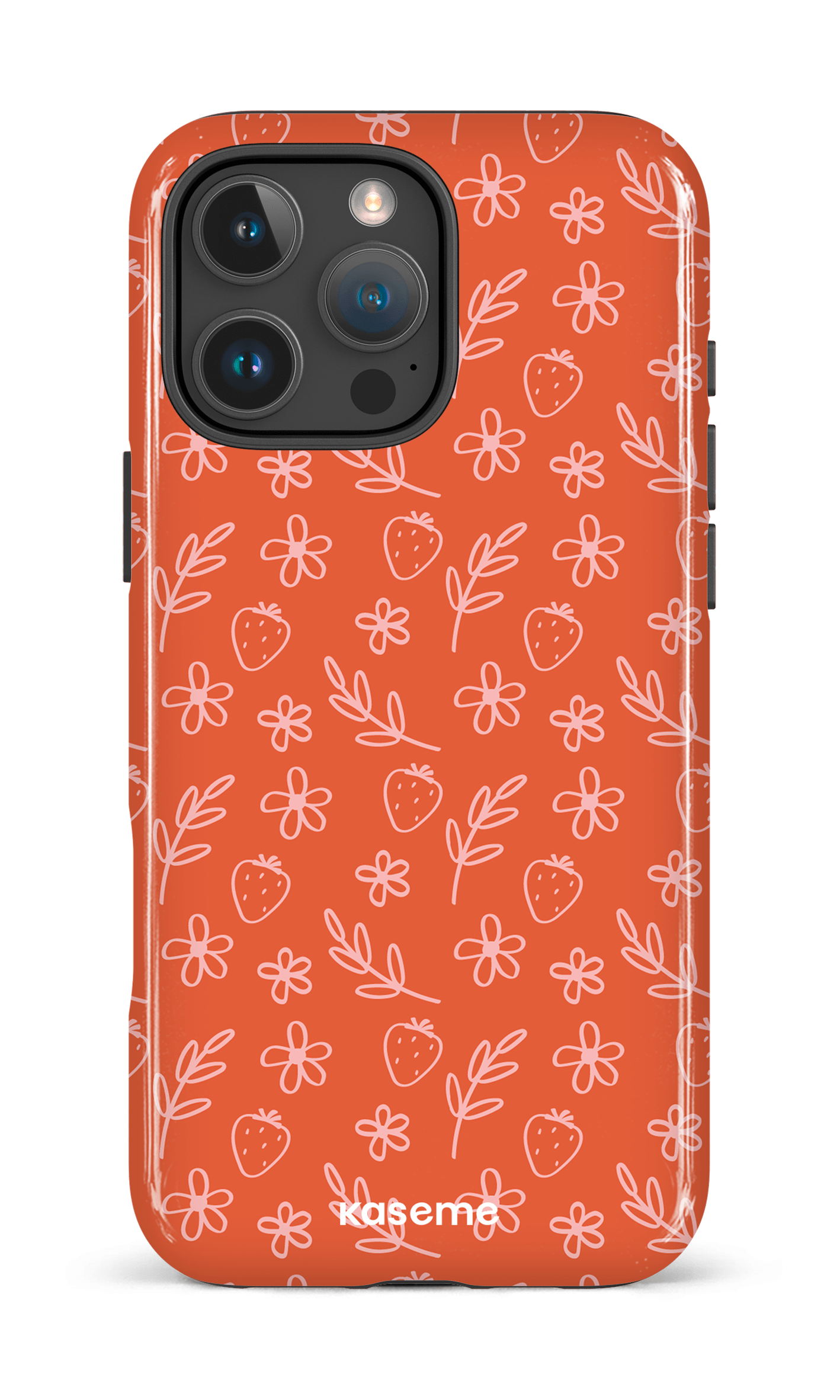 iPhone 16 Pro Max Impact Case Strawberry Summer -
