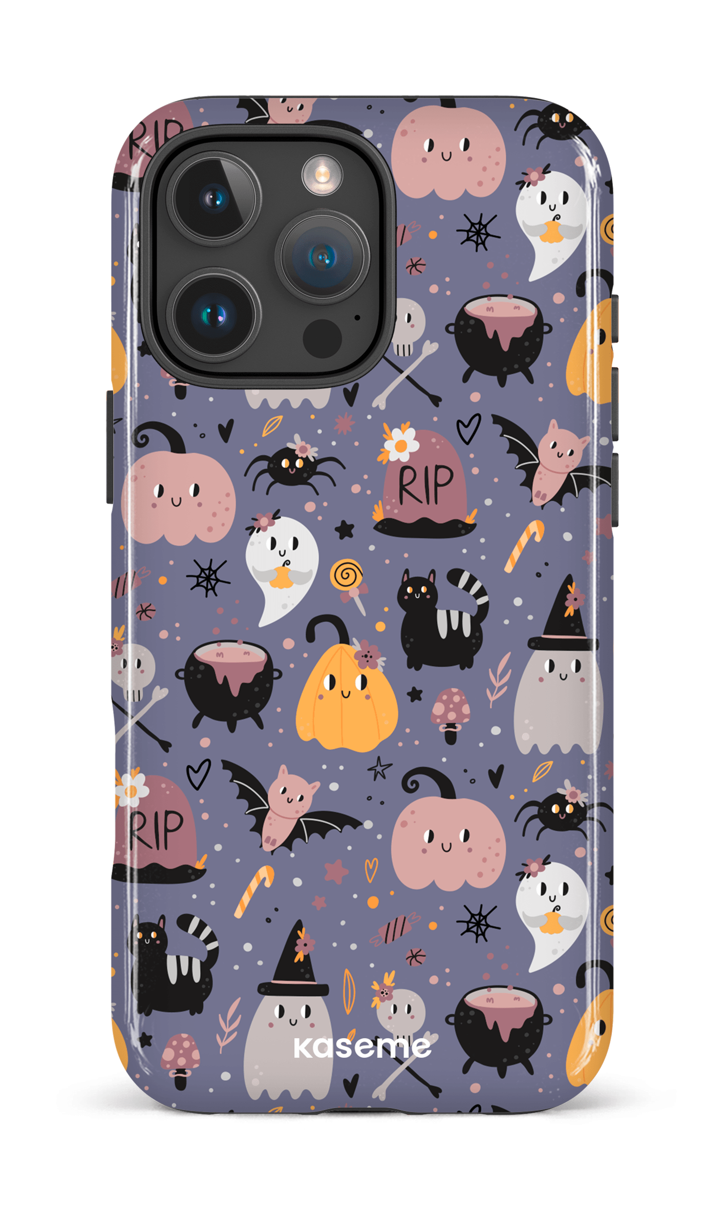 iPhone 16 Pro Max Impact Case Trick or Threat Purple -
