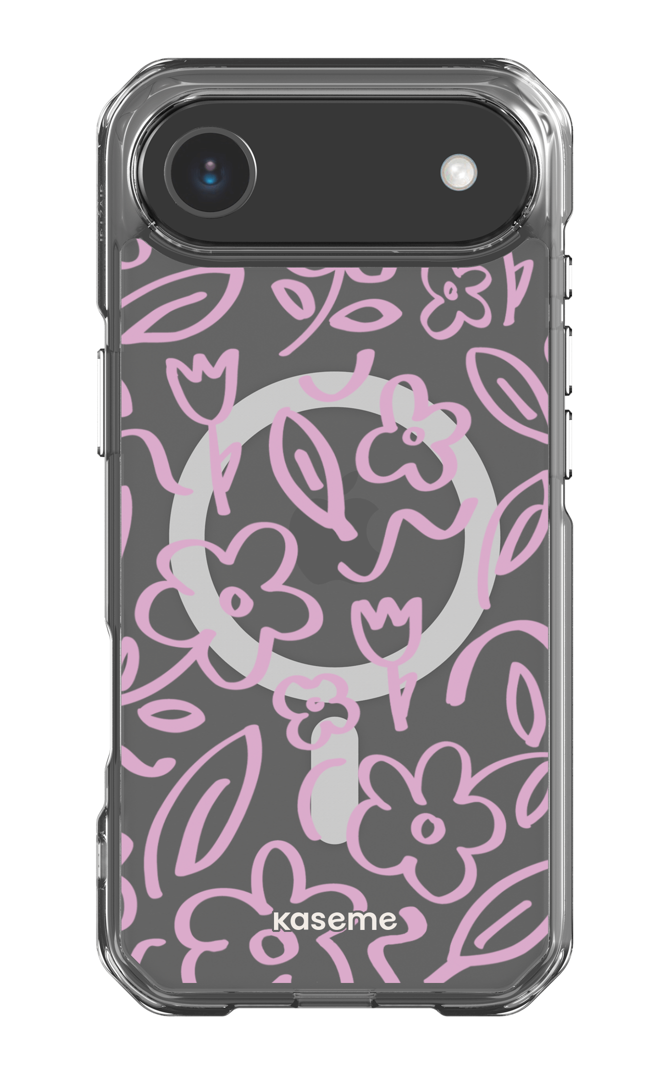 iPhone 17 Air Clear Case Magsafe Brooklyn pink Clear Case -