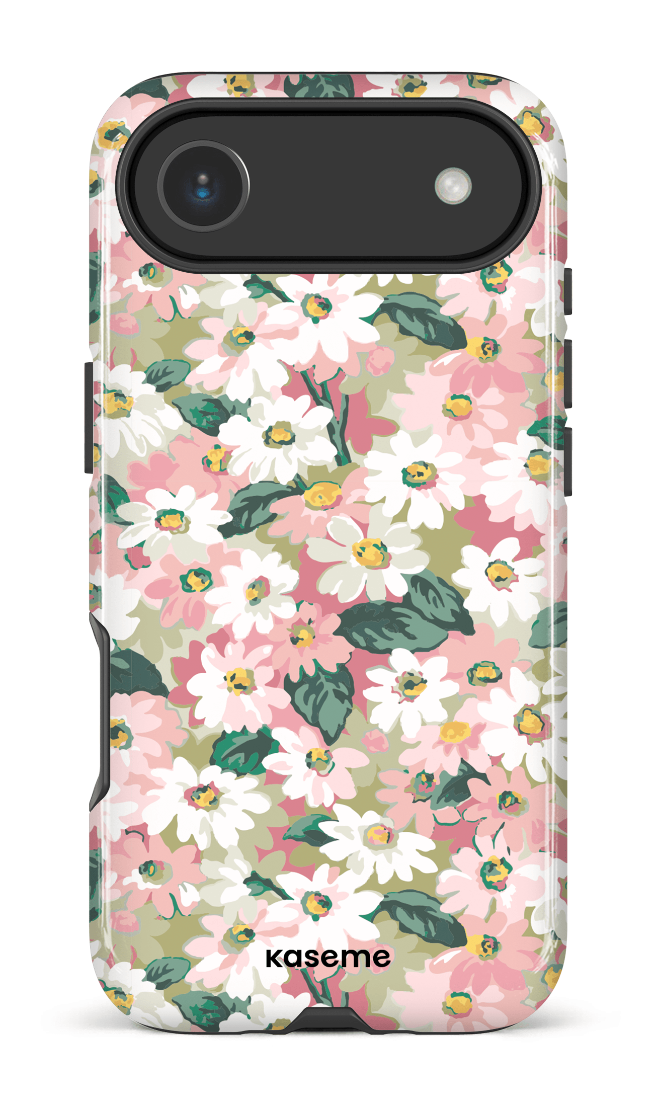 iPhone 17 Air Impact Case Mosaic of blooms green -