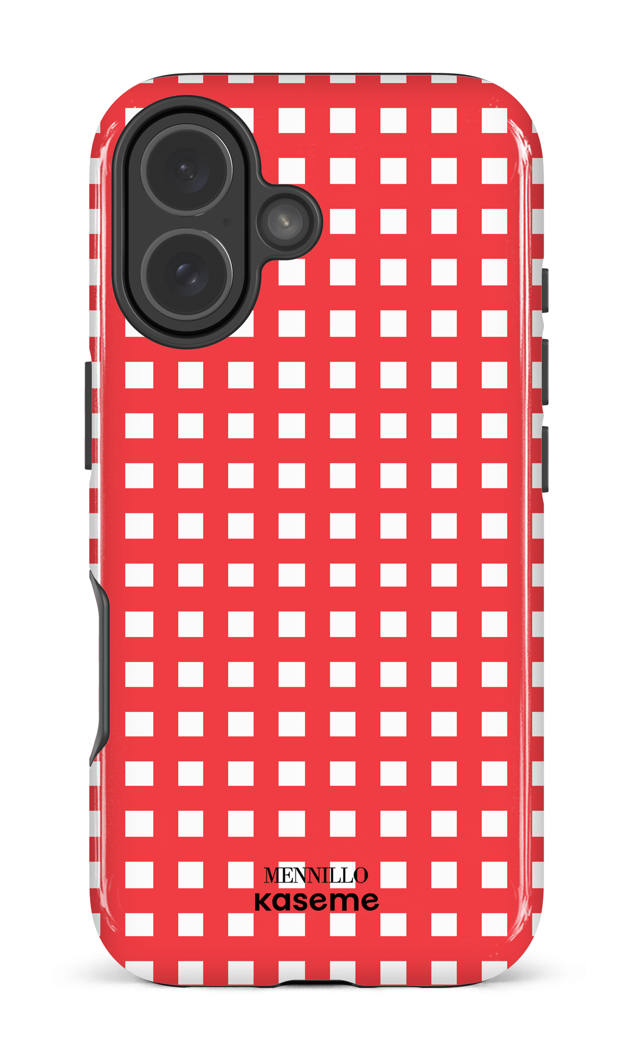 iPhone 17 Impact Case Red Checkered by Mennillo -