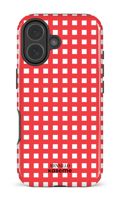 iPhone 17 Impact Case Red Checkered by Mennillo -