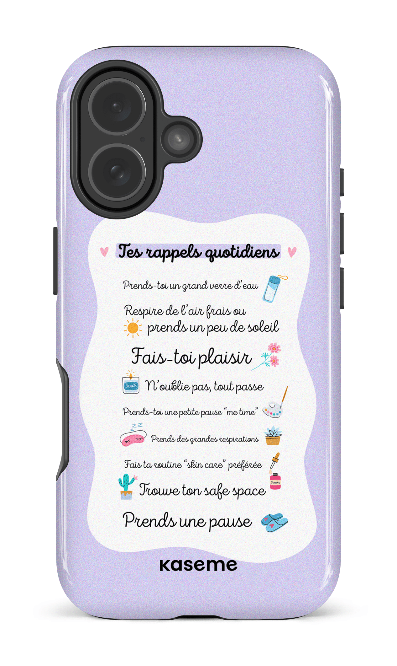 iPhone 17 Impact Case Tes rappels quotidiens purple -