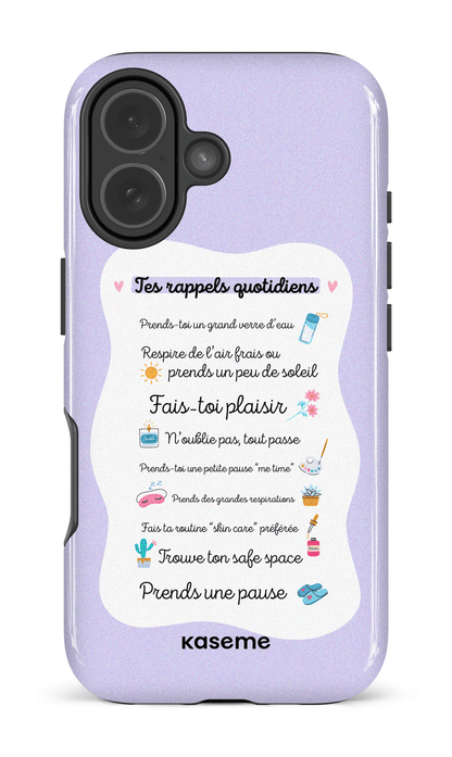 iPhone 17 Impact Case Tes rappels quotidiens purple -