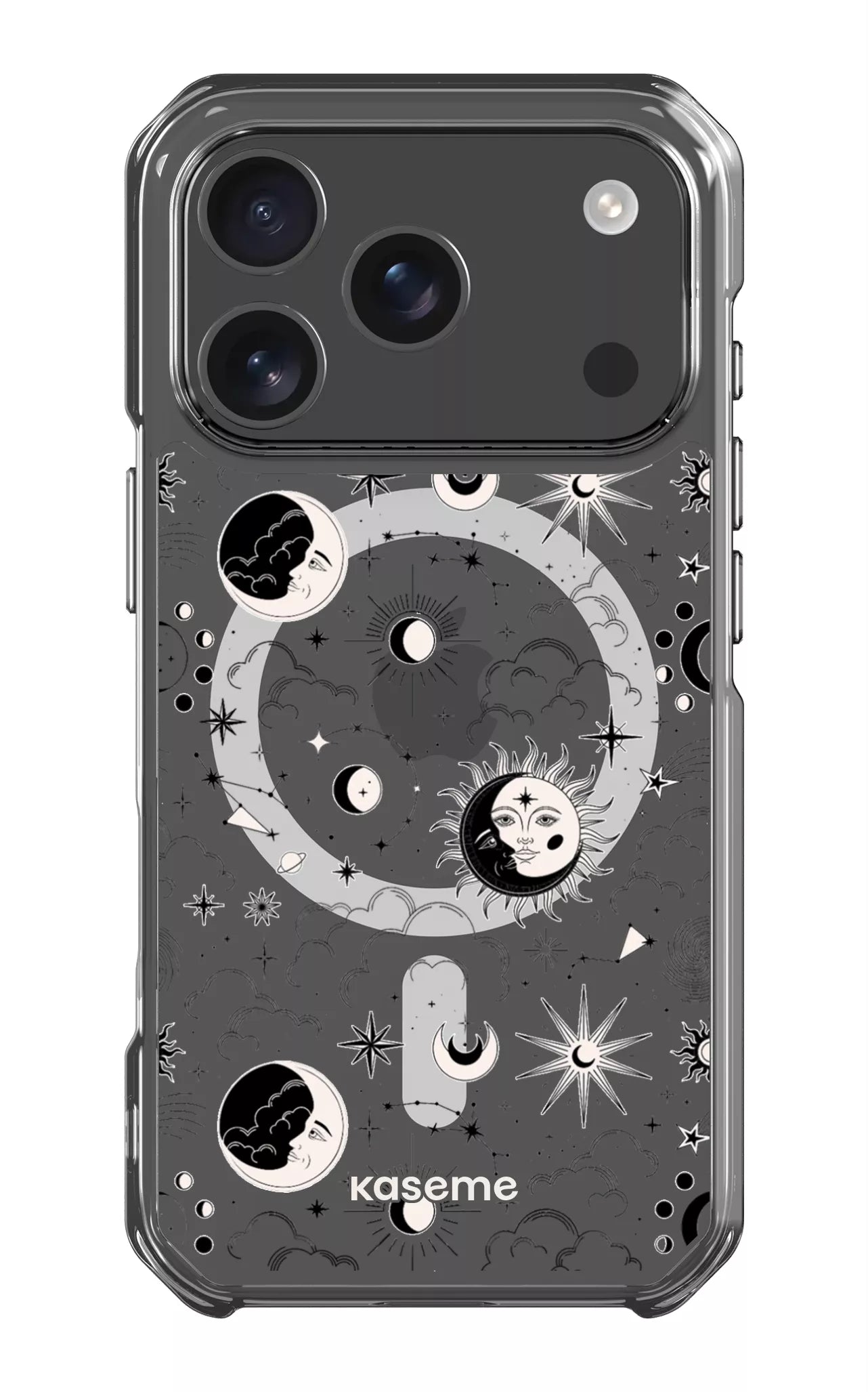 iPhone 17 Pro Clear Case Magsafe Milky Way Black Clear Case -