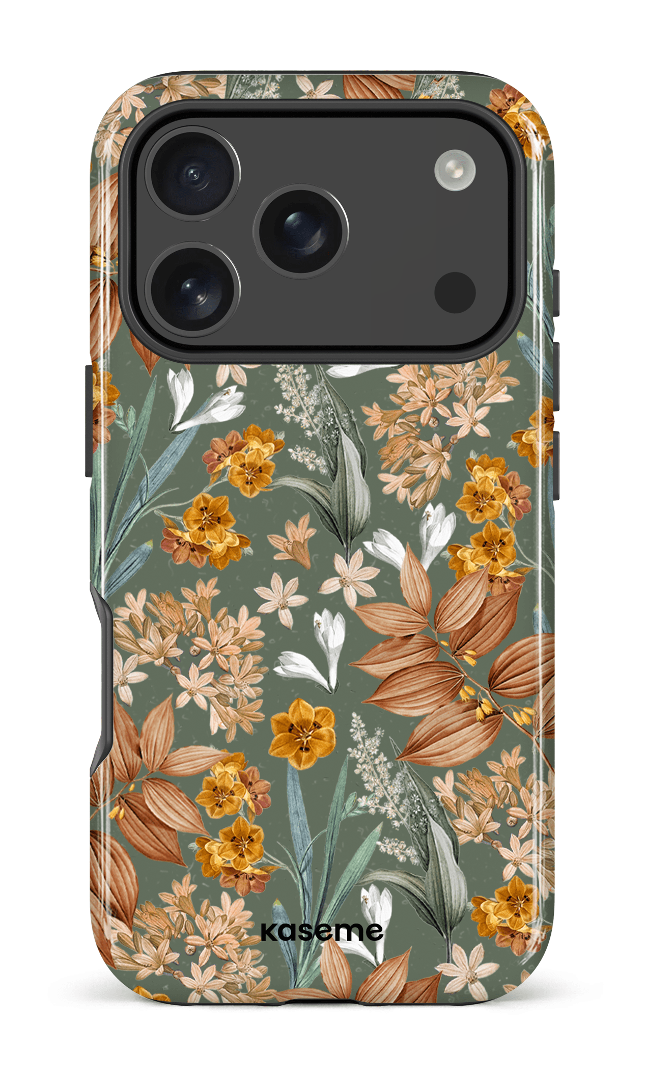 iPhone 17 Pro Impact Case Autumn Leaves Green -