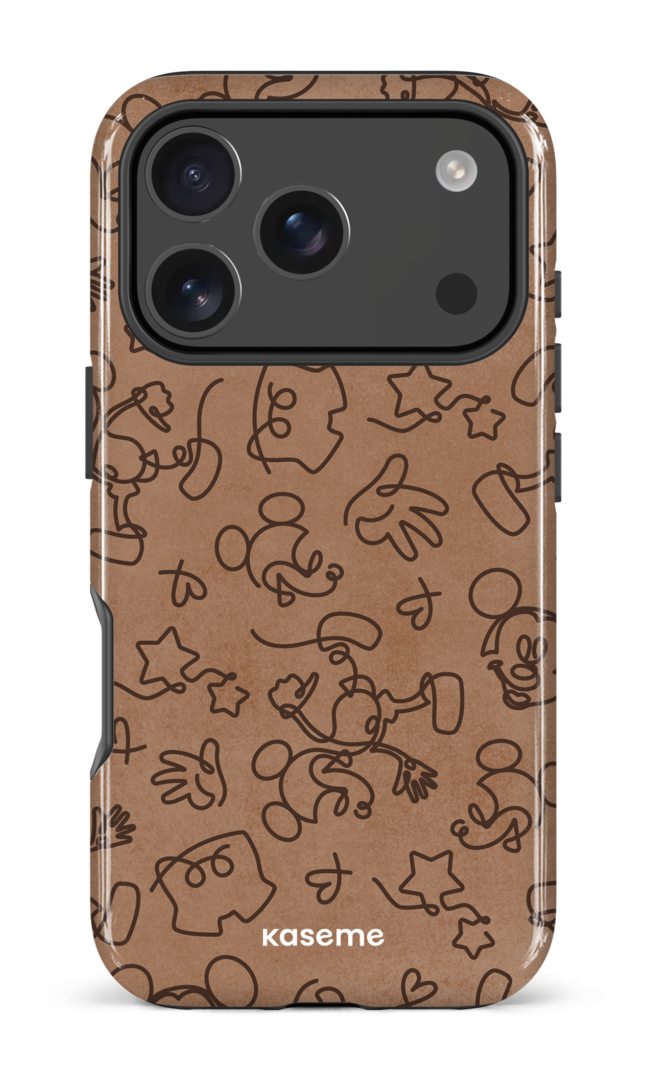 iPhone 17 Pro Impact Case Doodle Mocha -