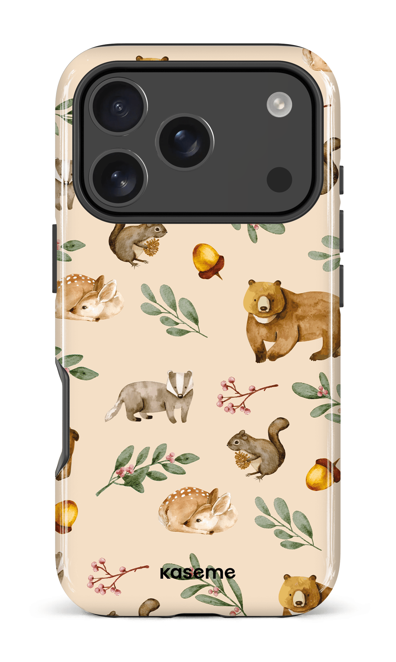 iPhone 17 Pro Impact Case Furry Forest Beige -