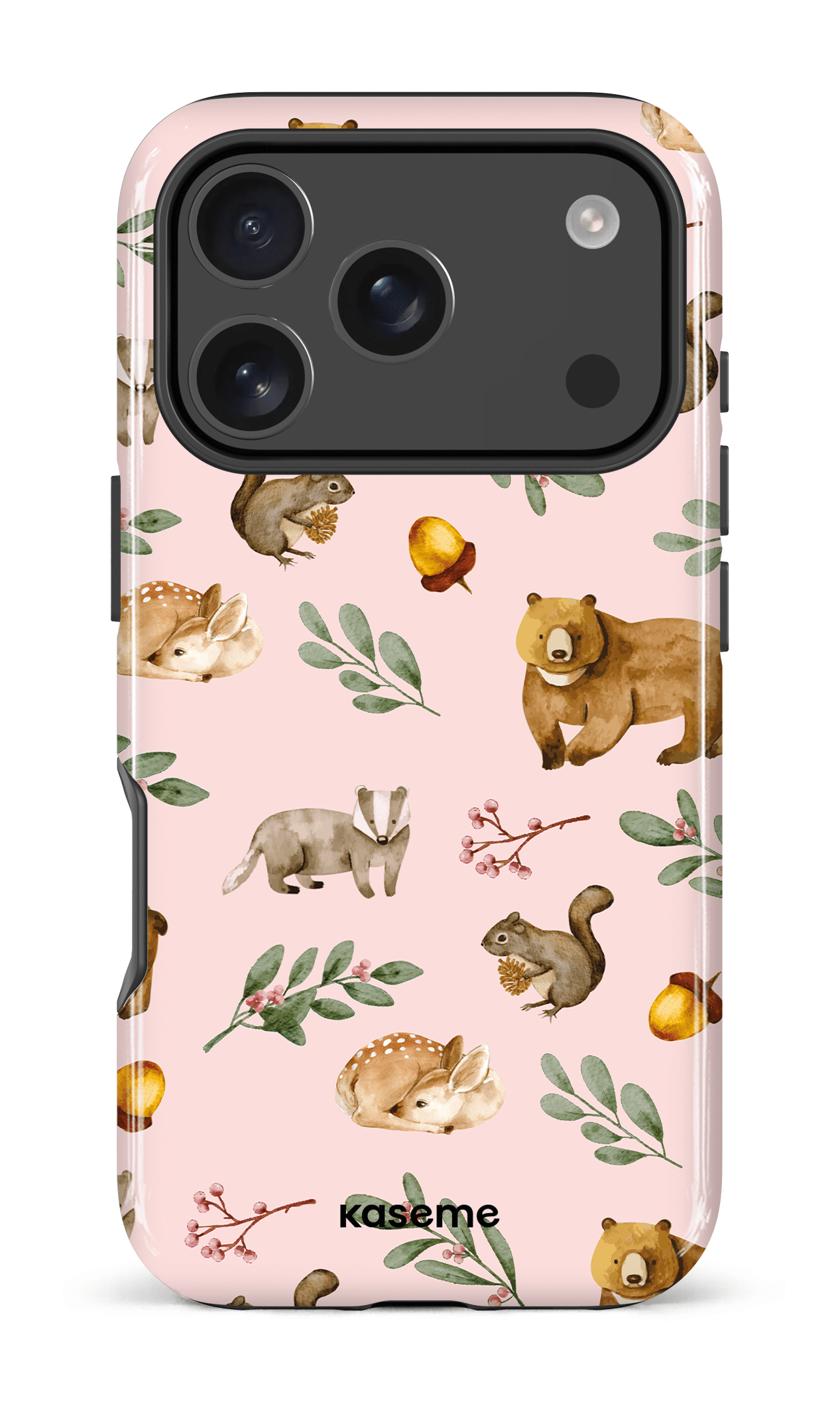 iPhone 17 Pro Impact Case Furry Forest Pink -