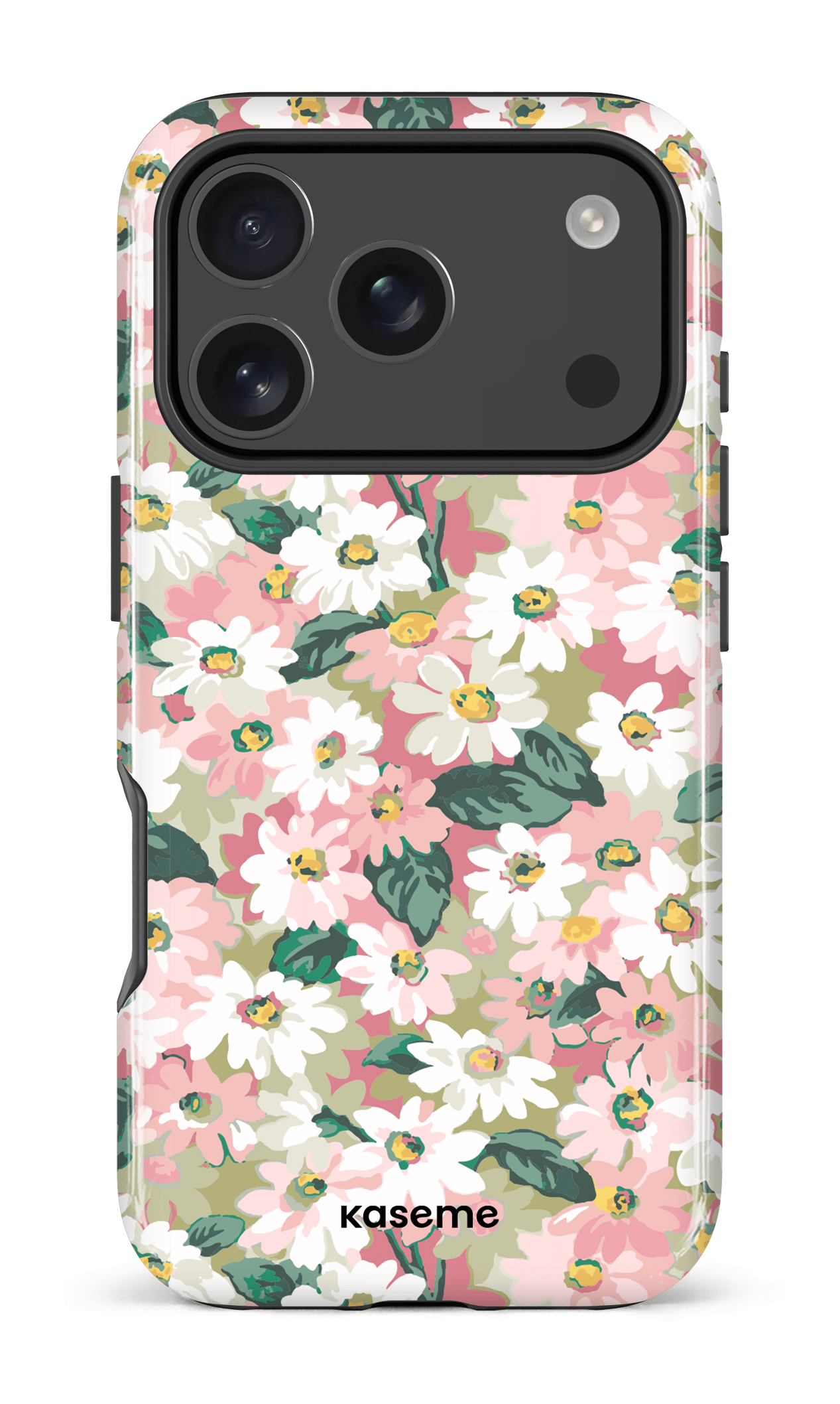 iPhone 17 Pro Impact Case Mosaic of blooms green -