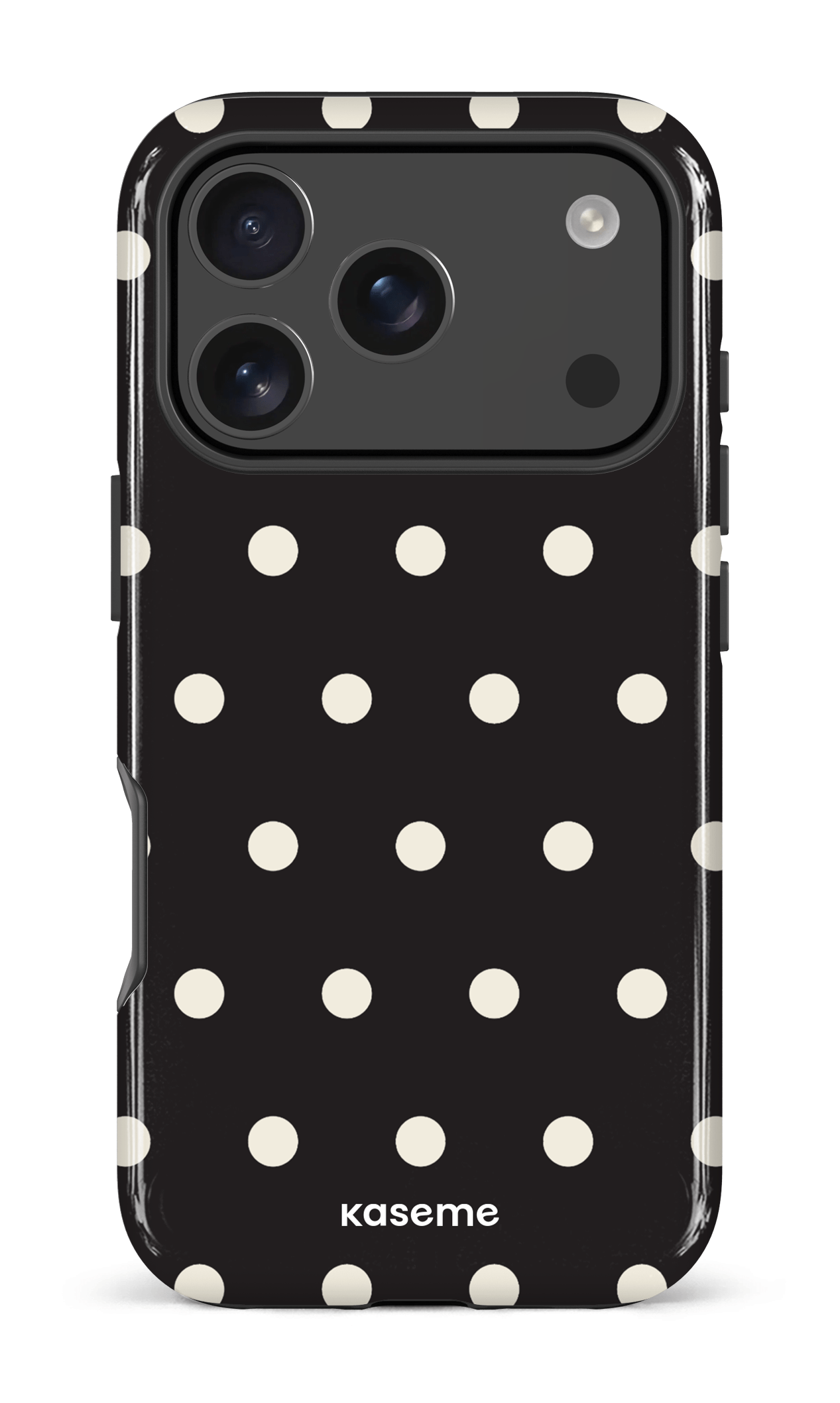 iPhone 17 Pro Impact Case Polka Black -