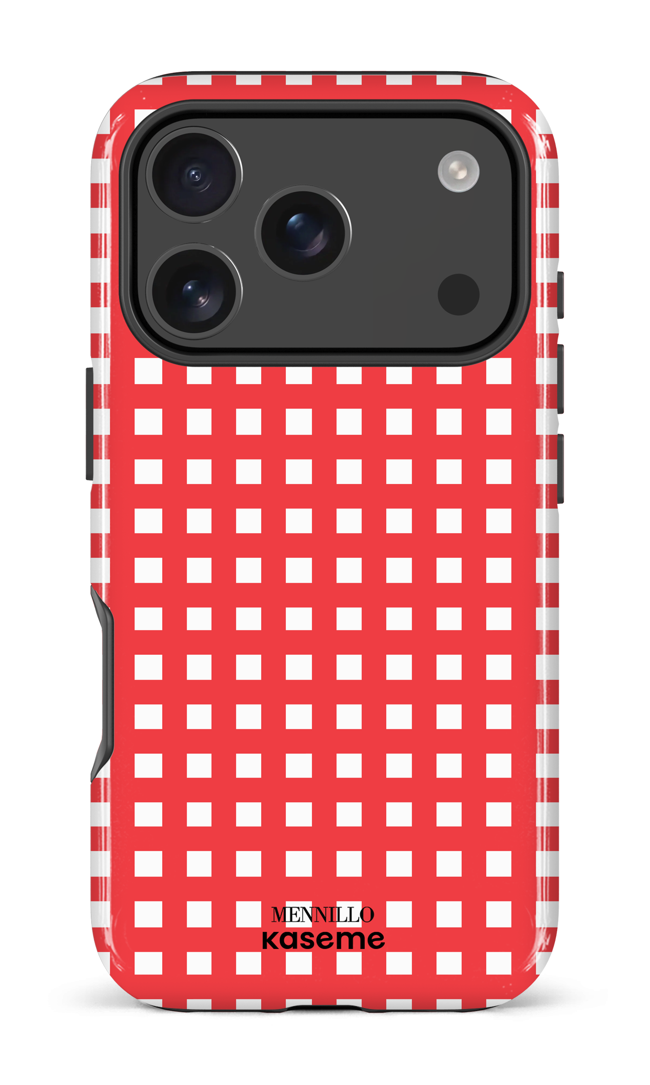 iPhone 17 Pro Impact Case Red Checkered by Mennillo -