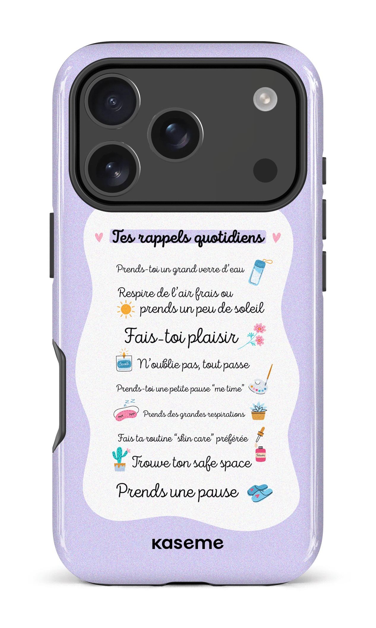 iPhone 17 Pro Impact Case Tes rappels quotidiens purple -
