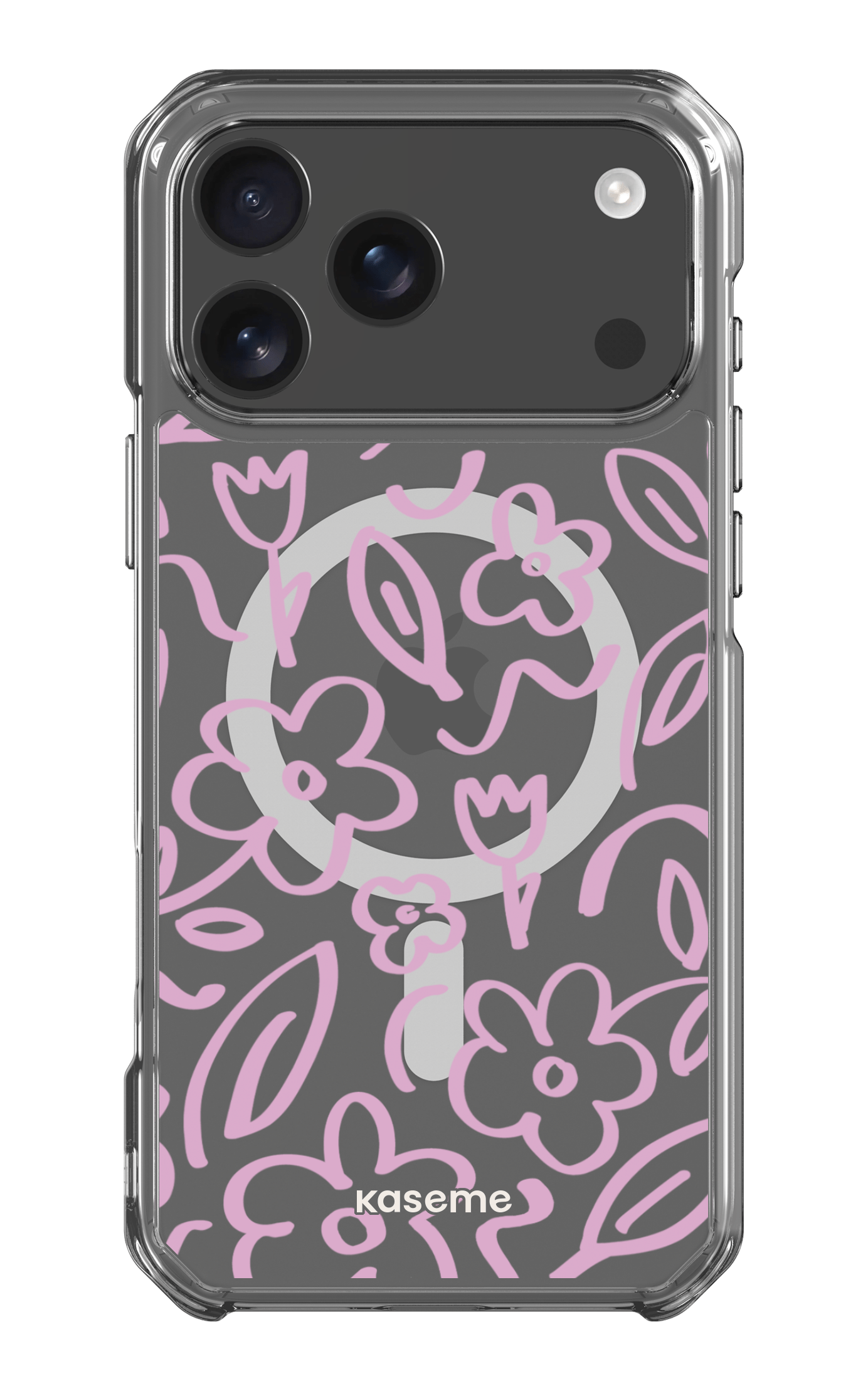 iPhone 17 Pro Max Clear Case Magsafe Brooklyn pink Clear Case -