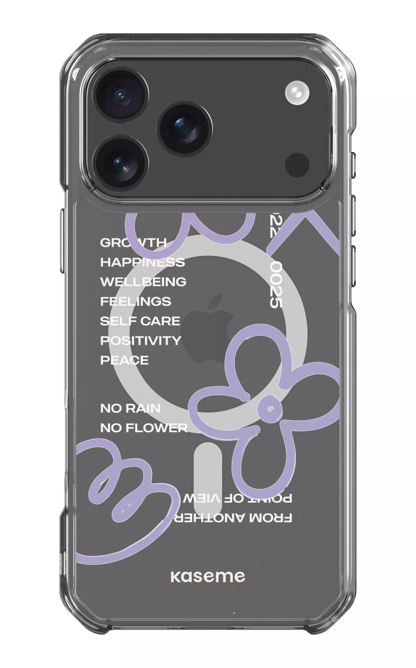 iPhone 17 Pro Max Clear Case Magsafe Feelings purple Clear Case -