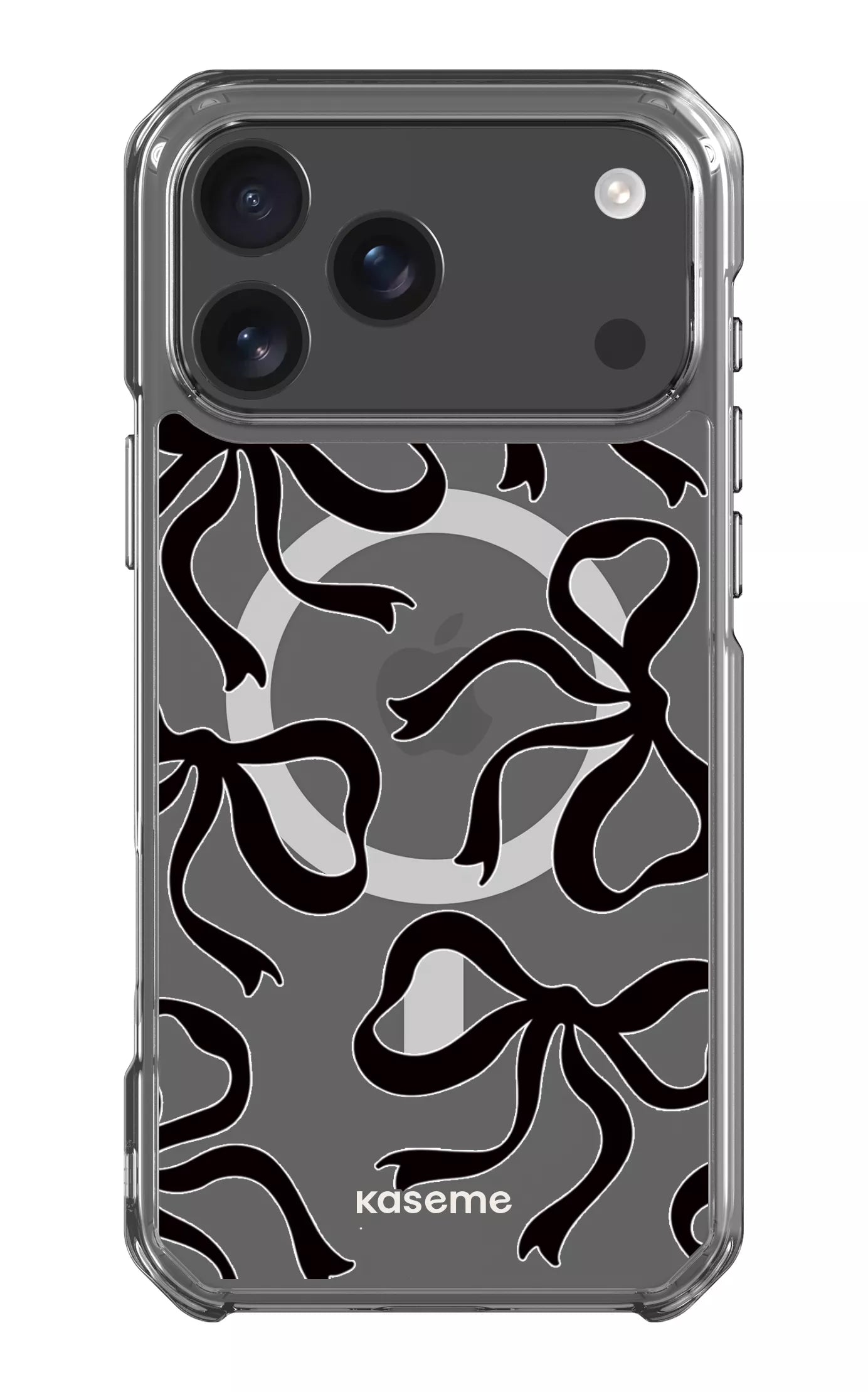iPhone 17 Pro Max Clear Case Magsafe Lace Black Clear Case -