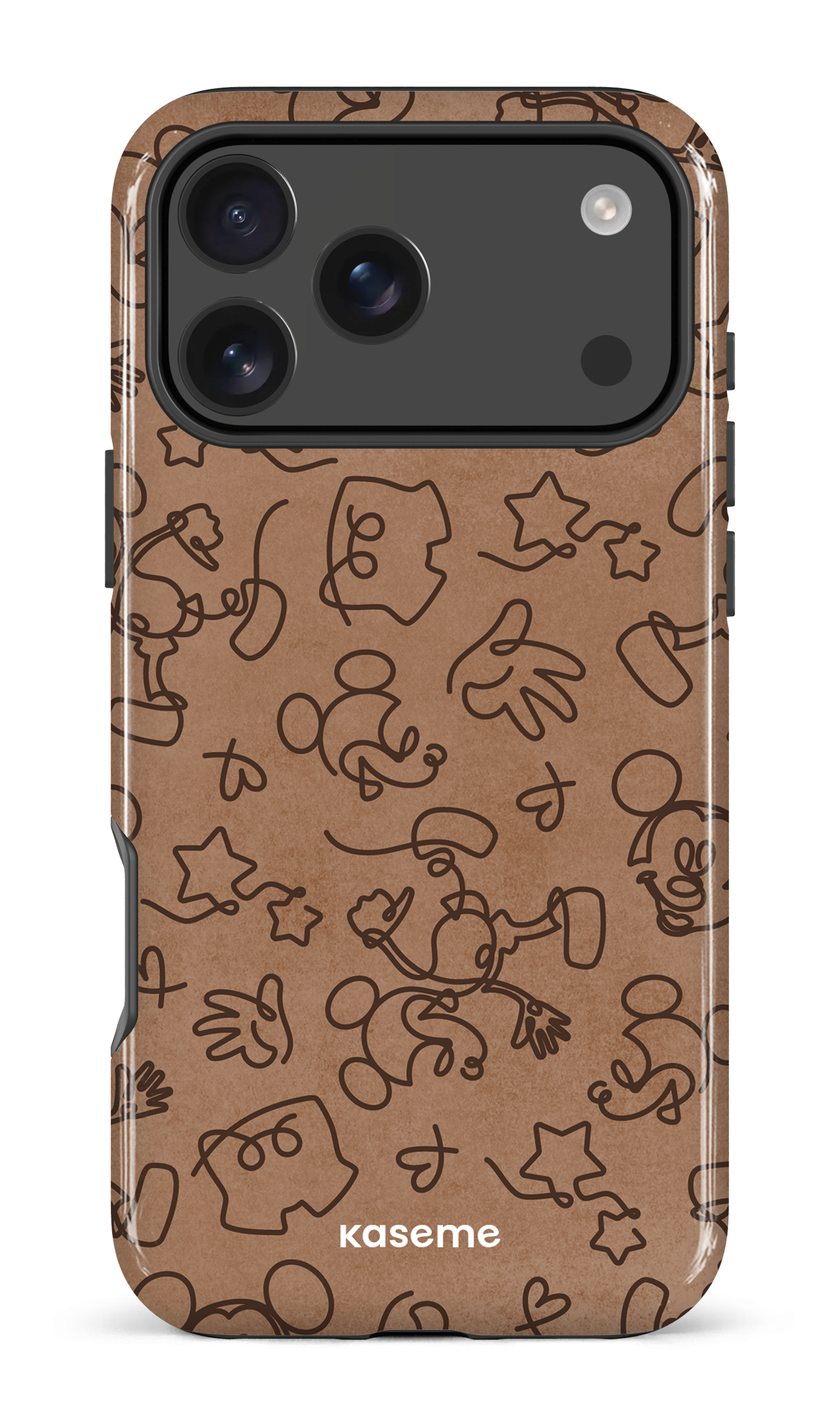 iPhone 17 Pro Max Impact Case Doodle Mocha -