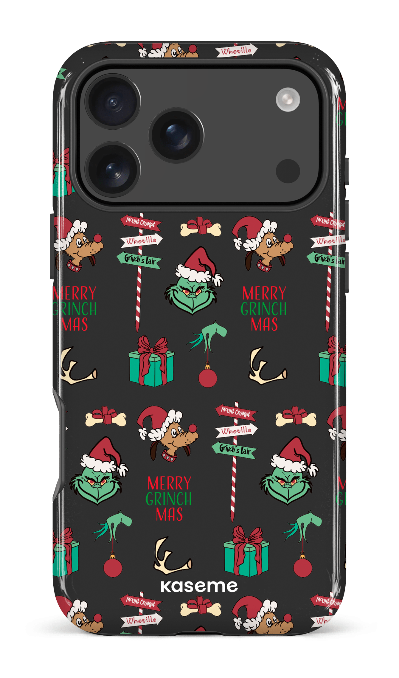 iPhone 17 Pro Max Impact Case Grinchmas black -