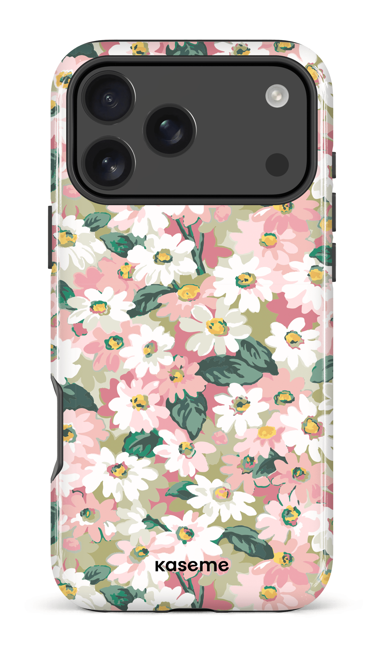 iPhone 17 Pro Max Impact Case Mosaic of blooms green -