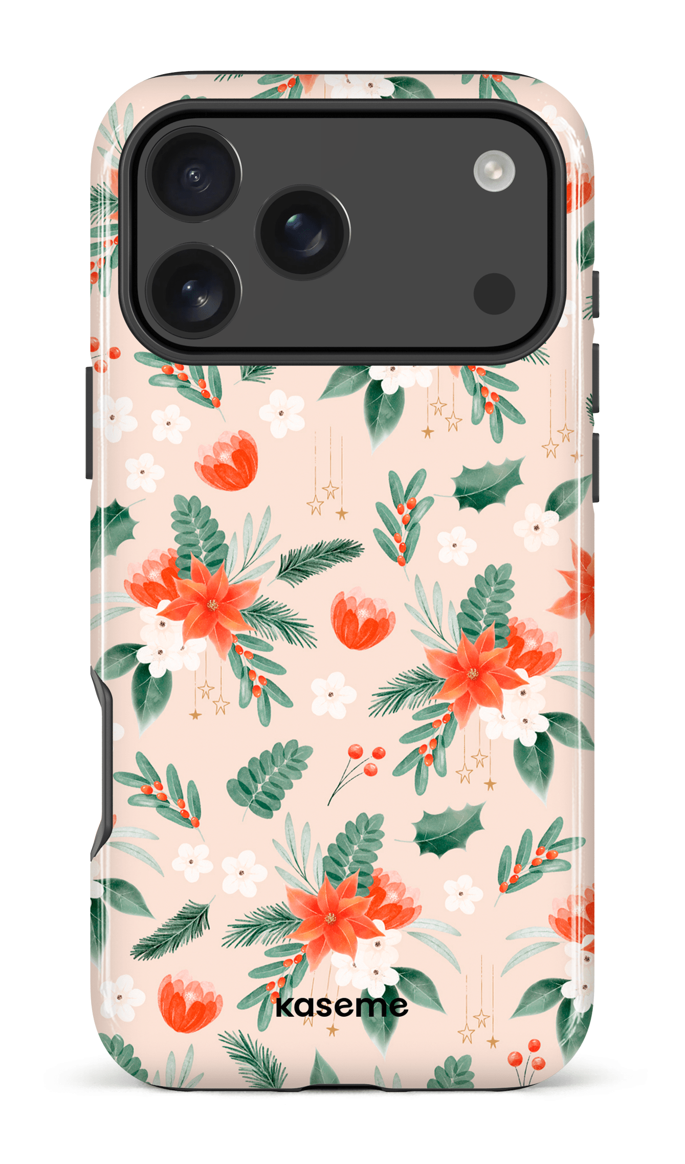 iPhone 17 Pro Max Impact Case Poinsettia Beige -