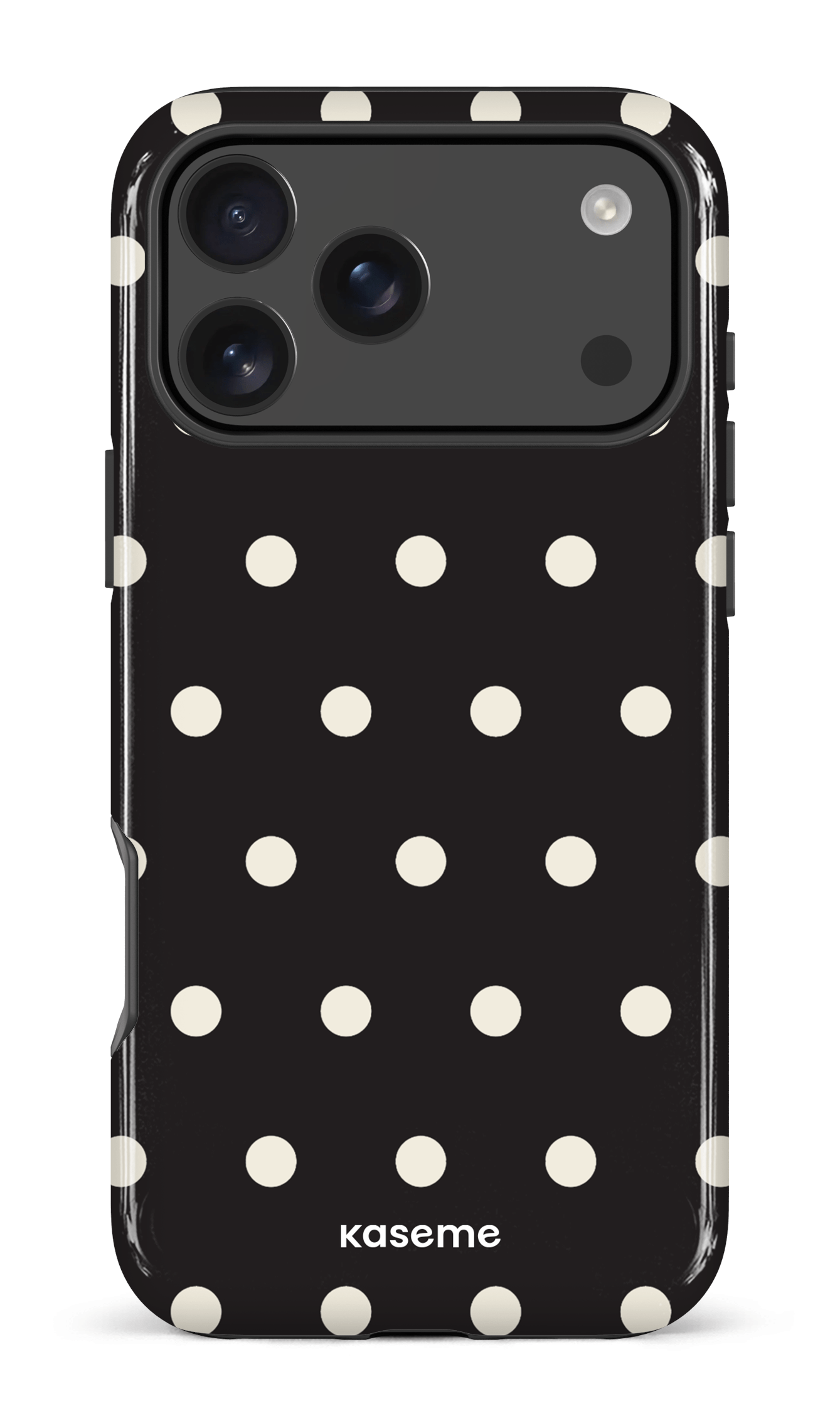 iPhone 17 Pro Max Impact Case Polka Black -