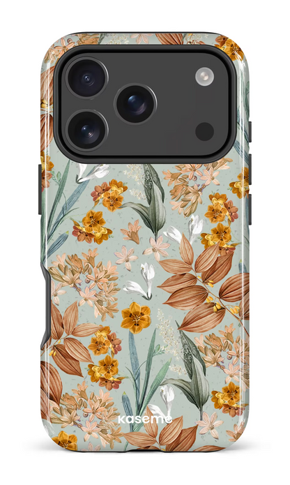 iPhone 18 Pro Impact Case Autumn Leaves Blue -